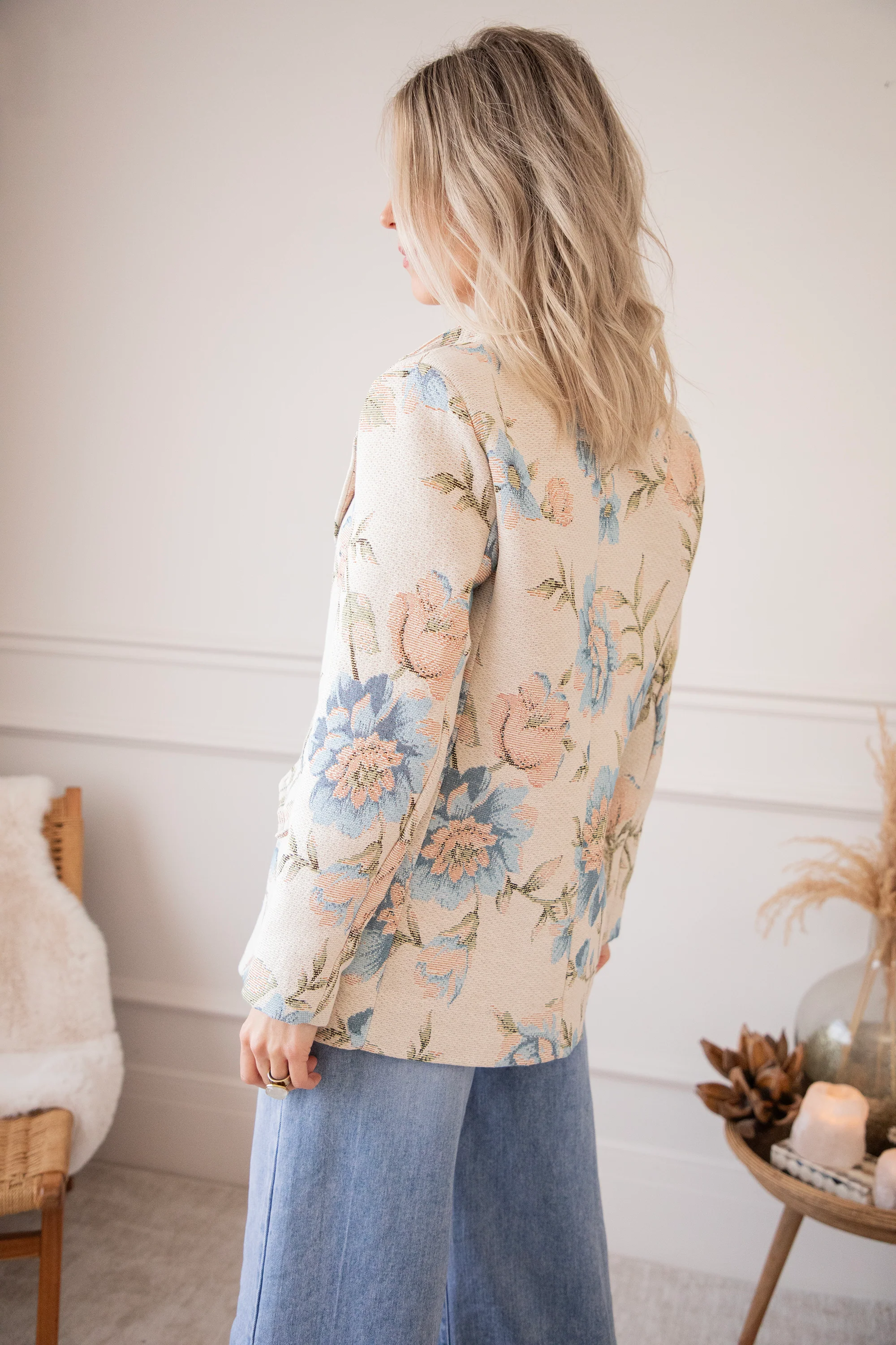 Rosy Belle Beige/Blue - Blazer - Image 5