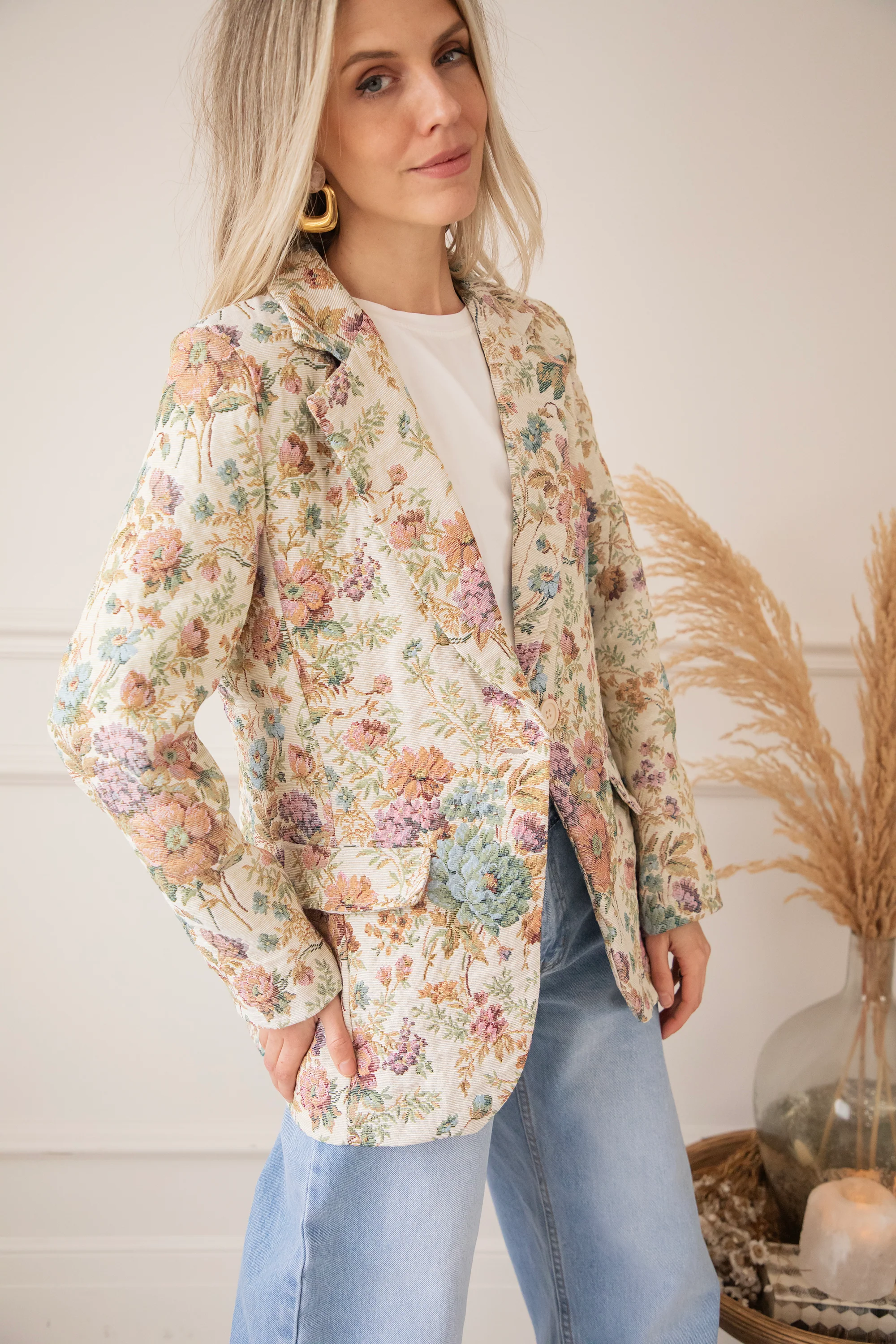 Rosy Belle Beige/Pink - Blazer
