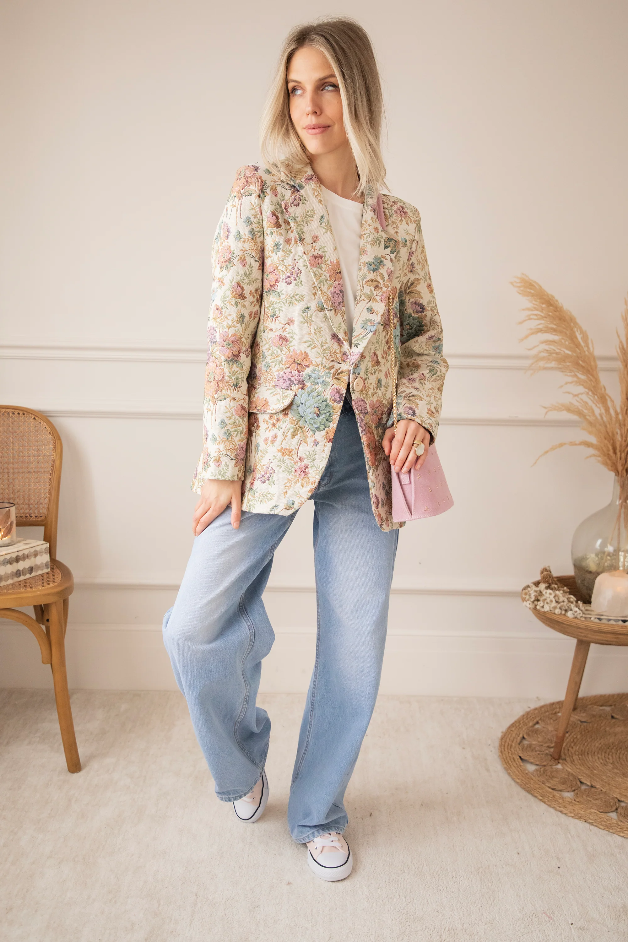 Rosy Belle Beige/Pink - Blazer - Image 11