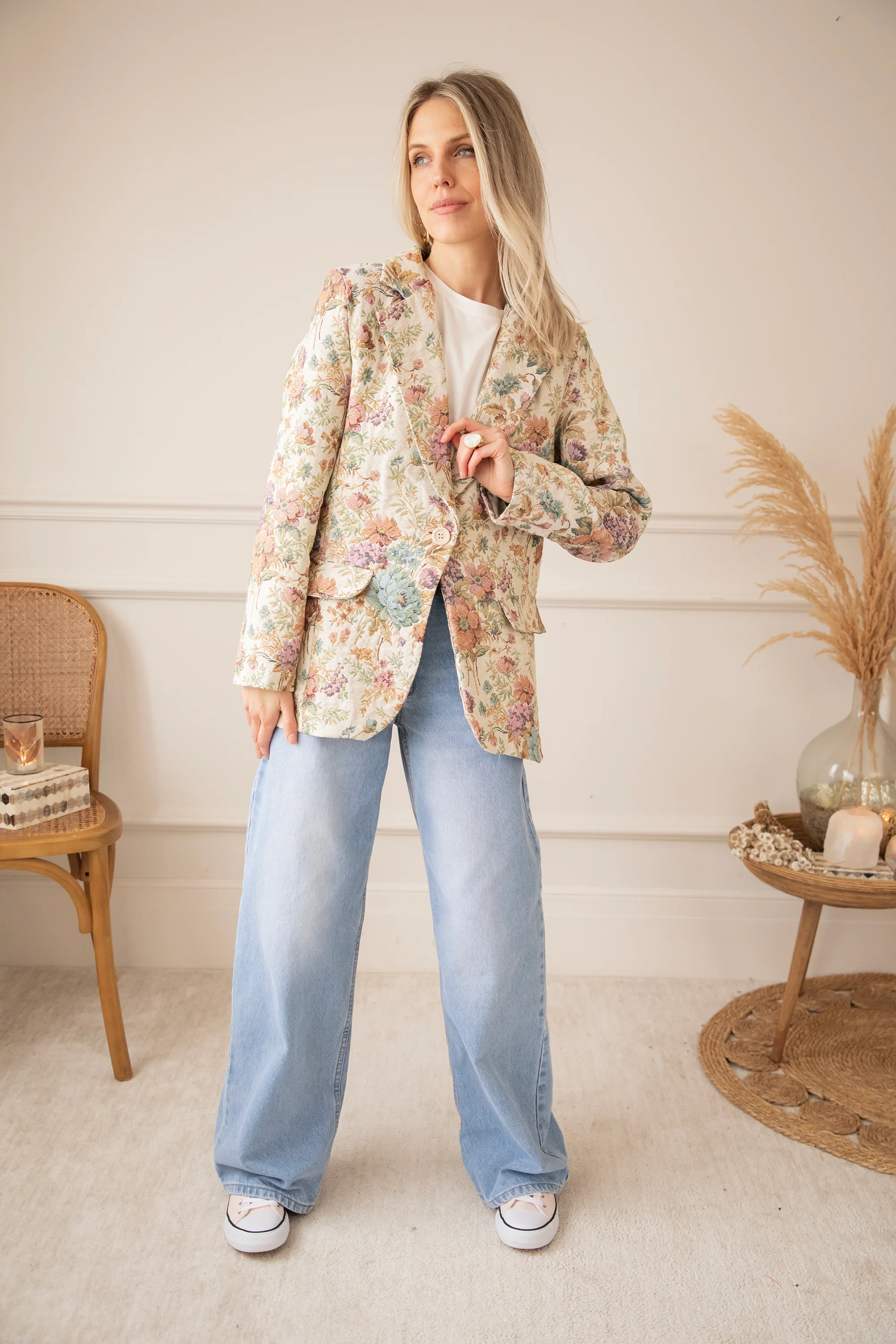 Rosy Belle Beige/Pink - Blazer - Image 4
