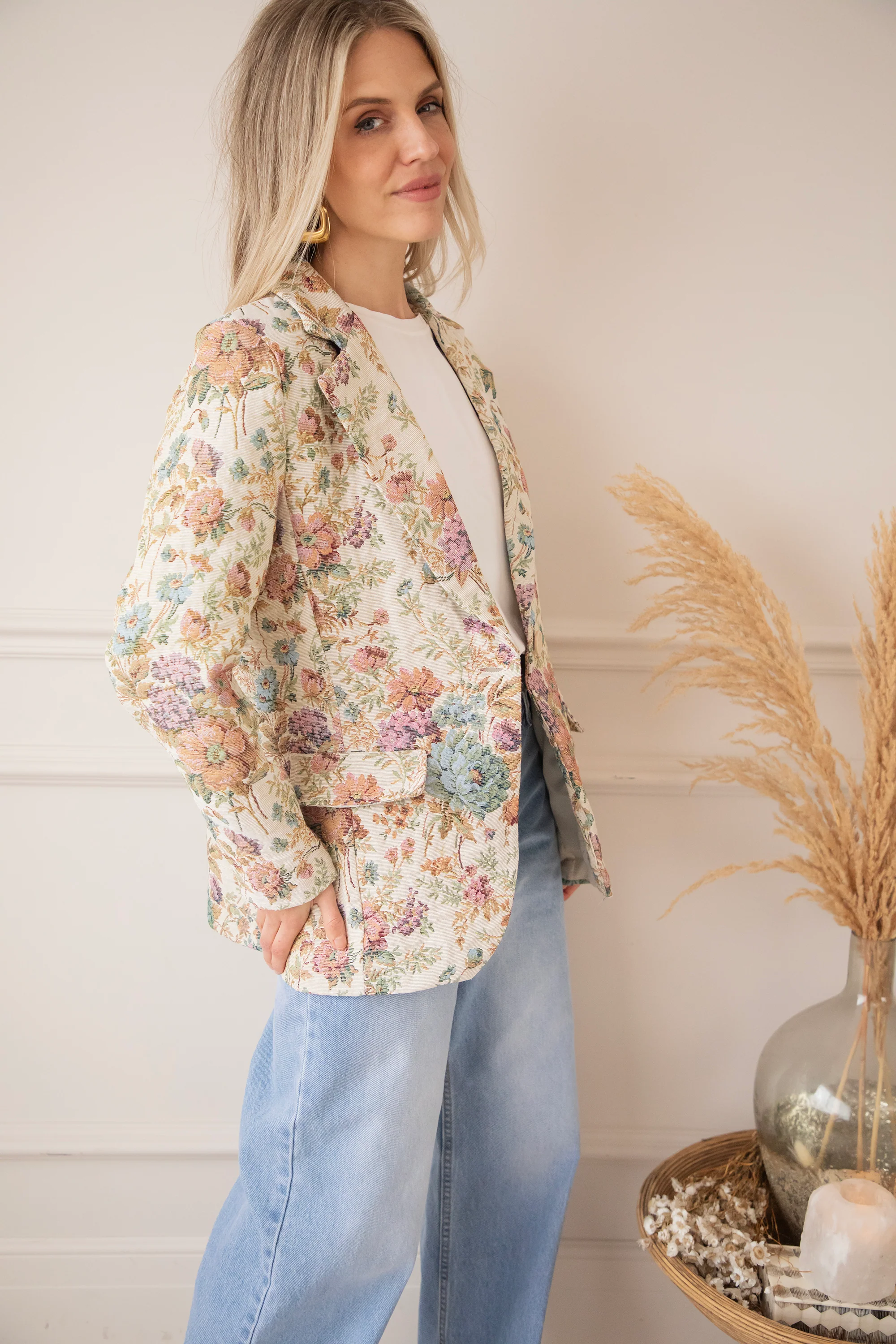 Rosy Belle Beige/Pink - Blazer - Image 5