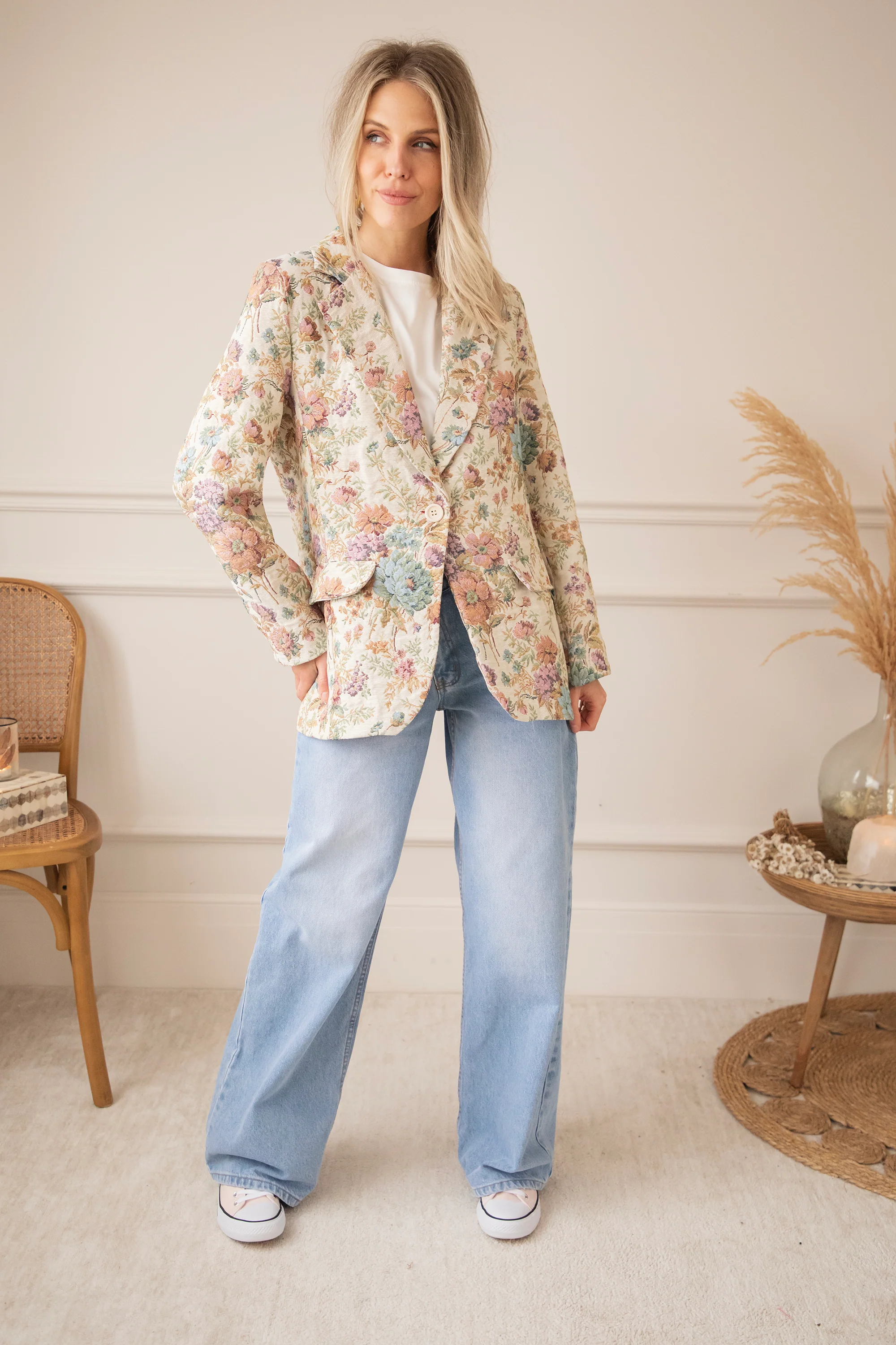 Rosy Belle Beige/Pink - Blazer - Image 7