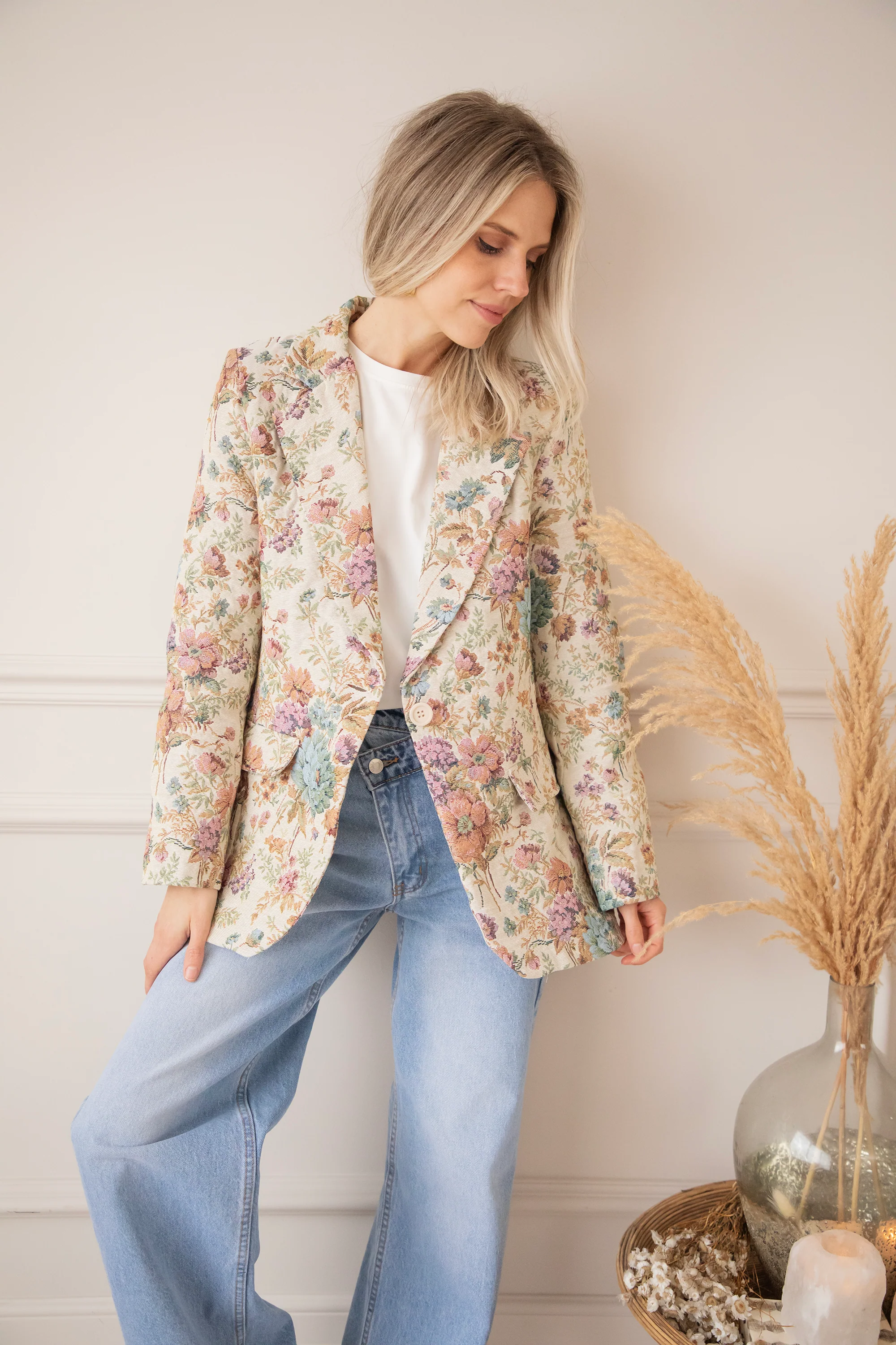 Rosy Belle Beige/Pink - Blazer - Image 9