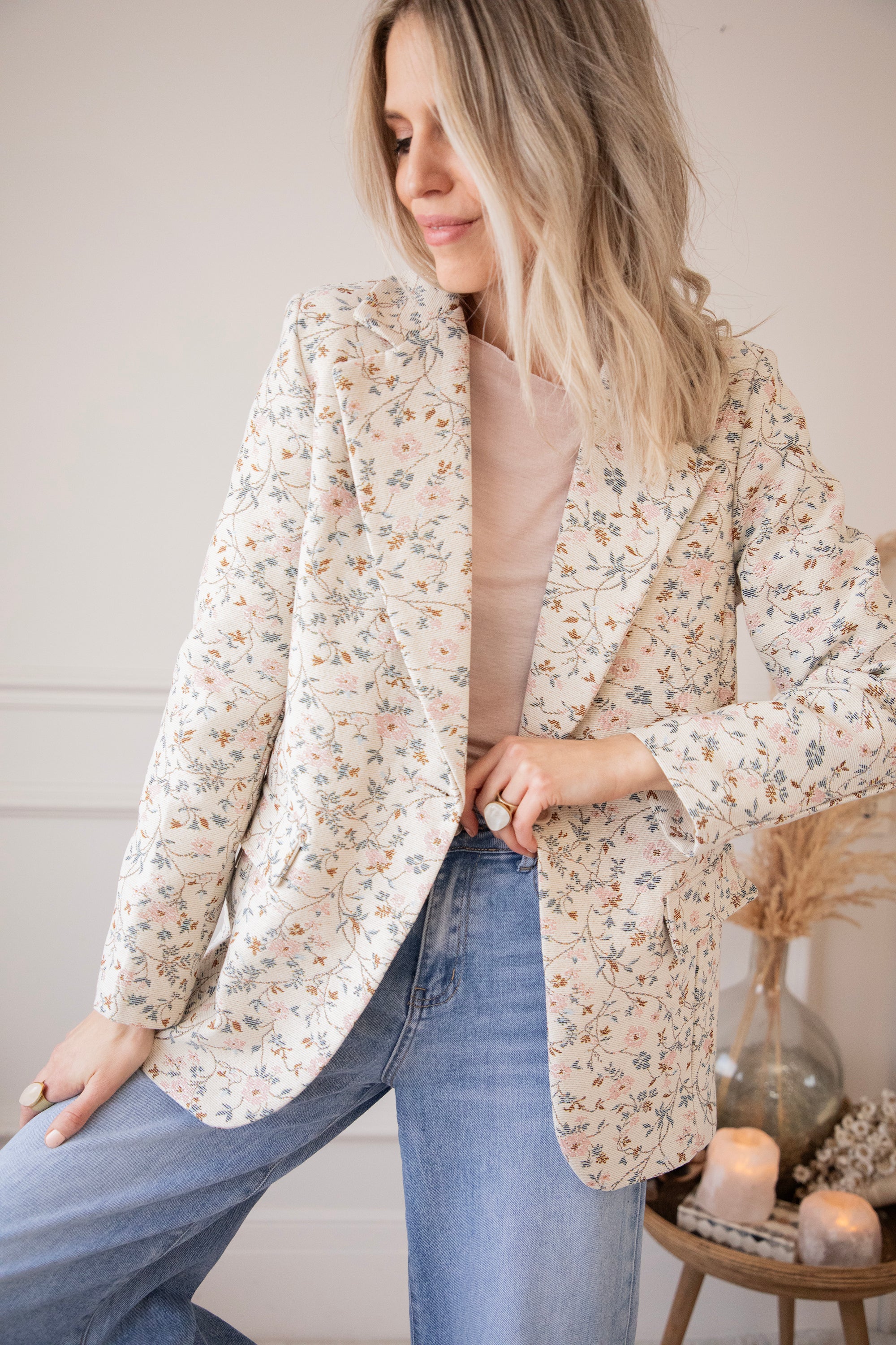 Rosy Belle Beige/Soft Pink - Blazer - Image 5