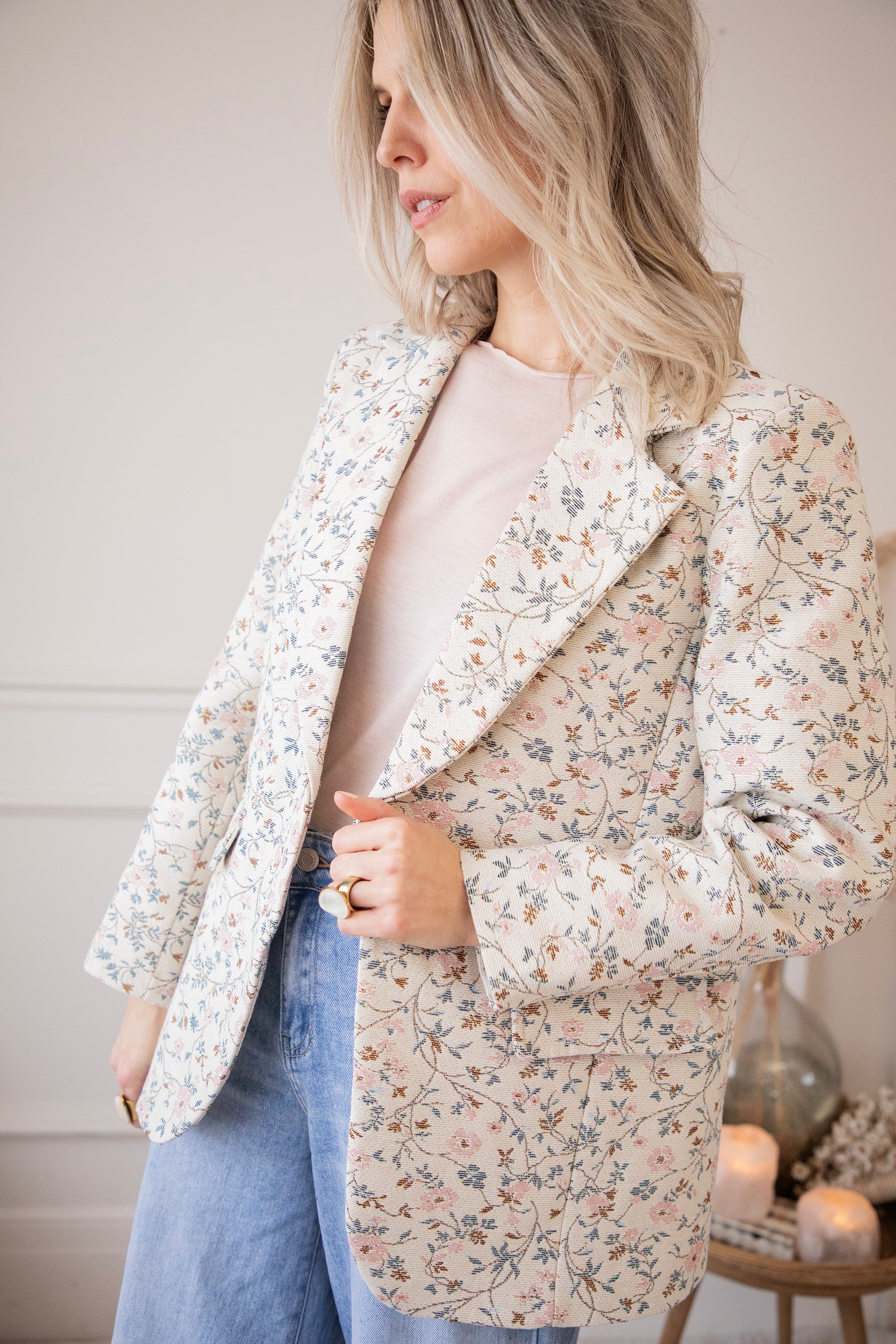 Rosy Belle Beige/Soft Pink - Blazer - Image 6