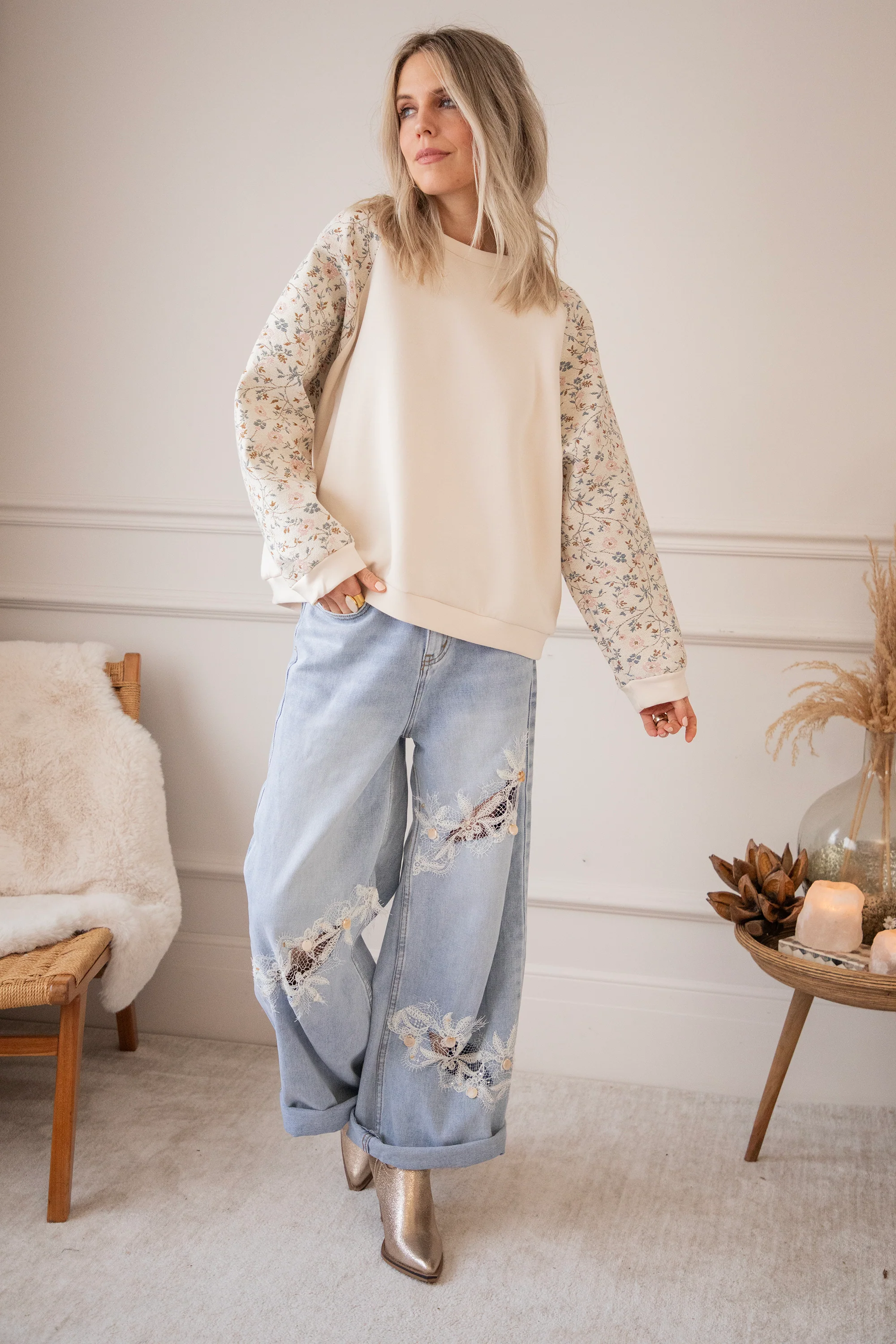 Rosy Belle Beige/Soft Pink - Sweater - Image 4