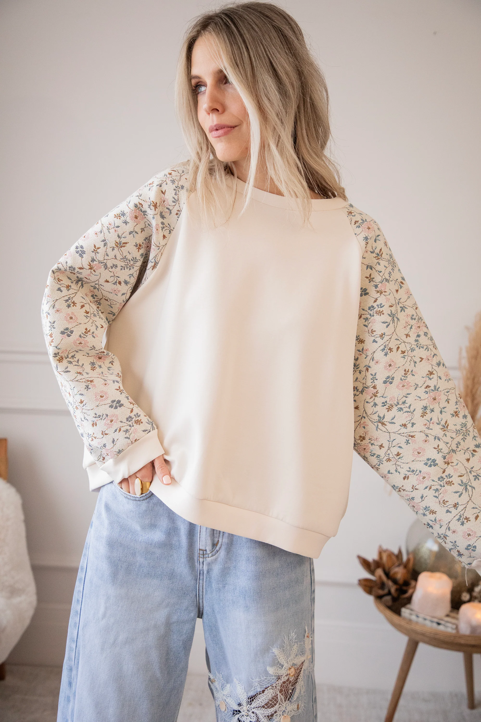 Rosy Belle Beige/Soft Pink - Sweater - Image 5