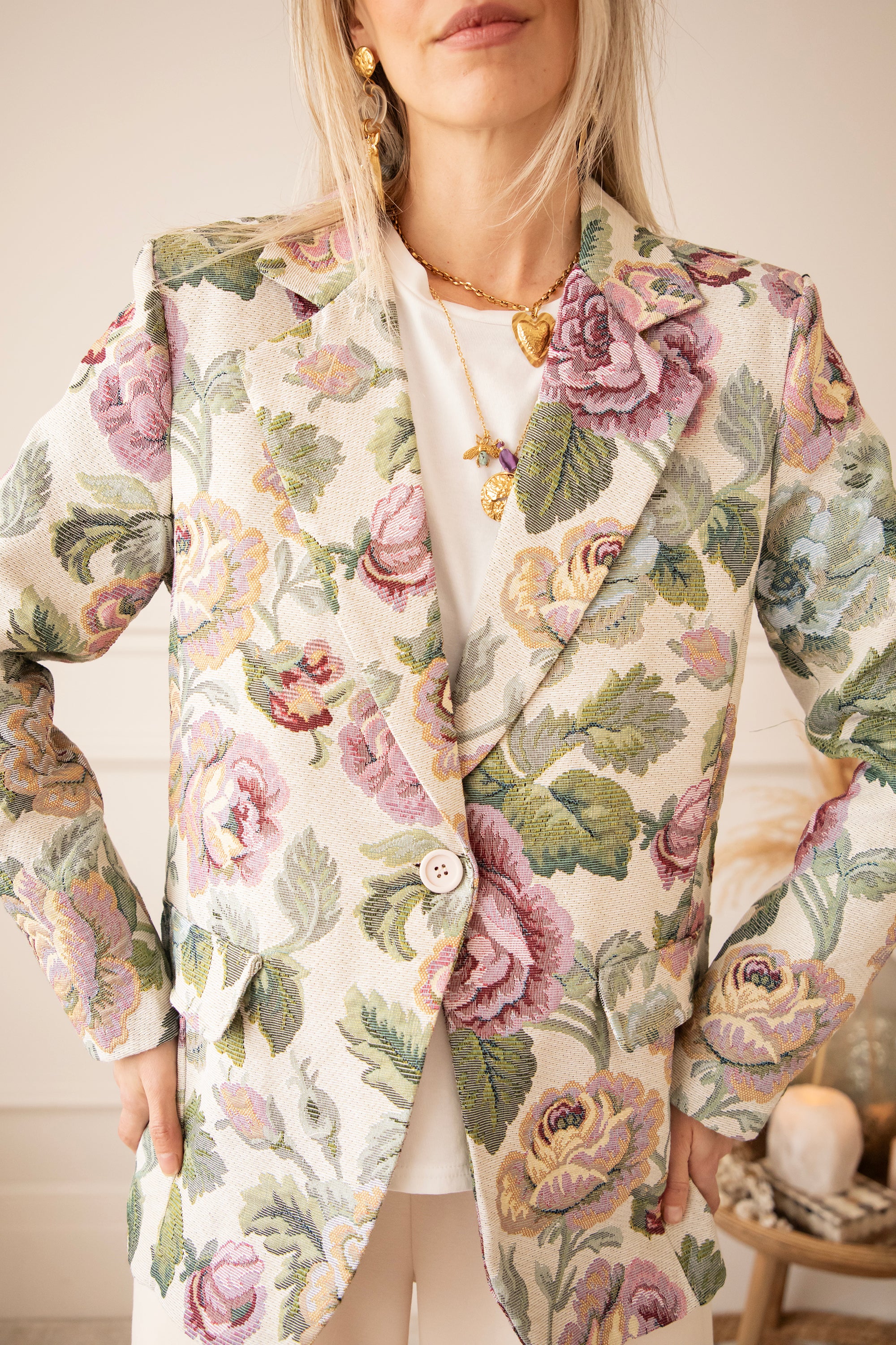 Rosy Belle Green/Pink - Blazer - Image 11