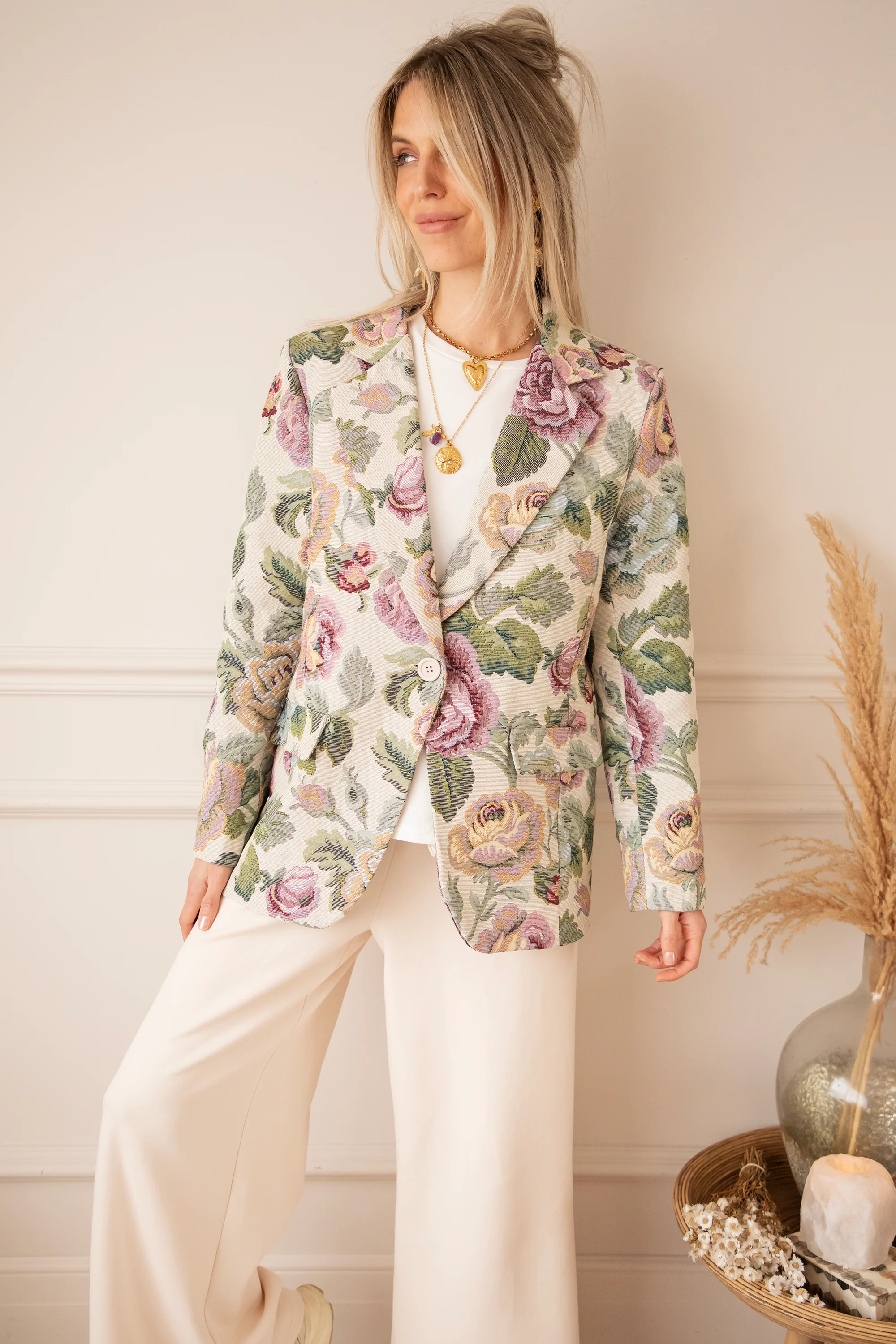 Rosy Belle Green/Pink - Blazer - Image 2