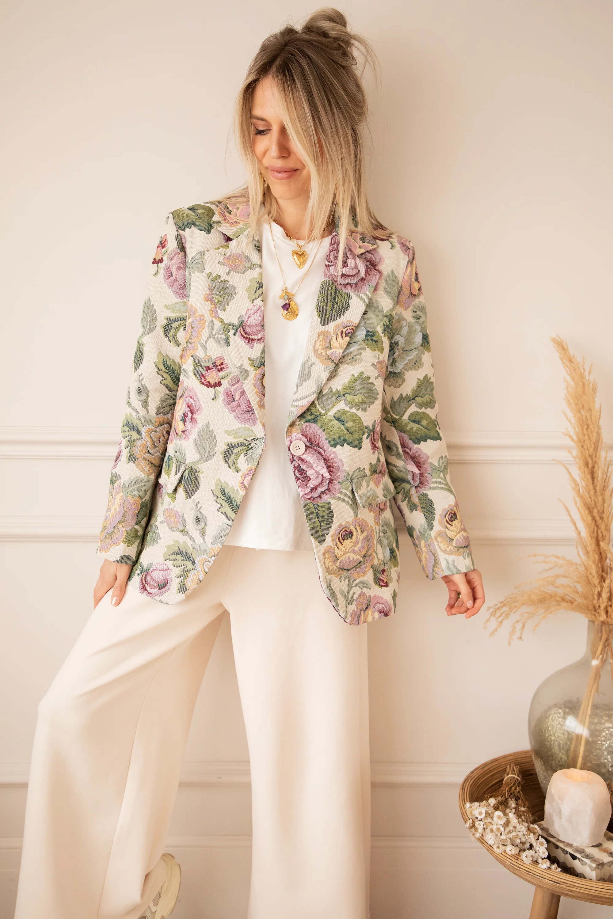 Rosy Belle Green/Pink - Blazer - Image 4
