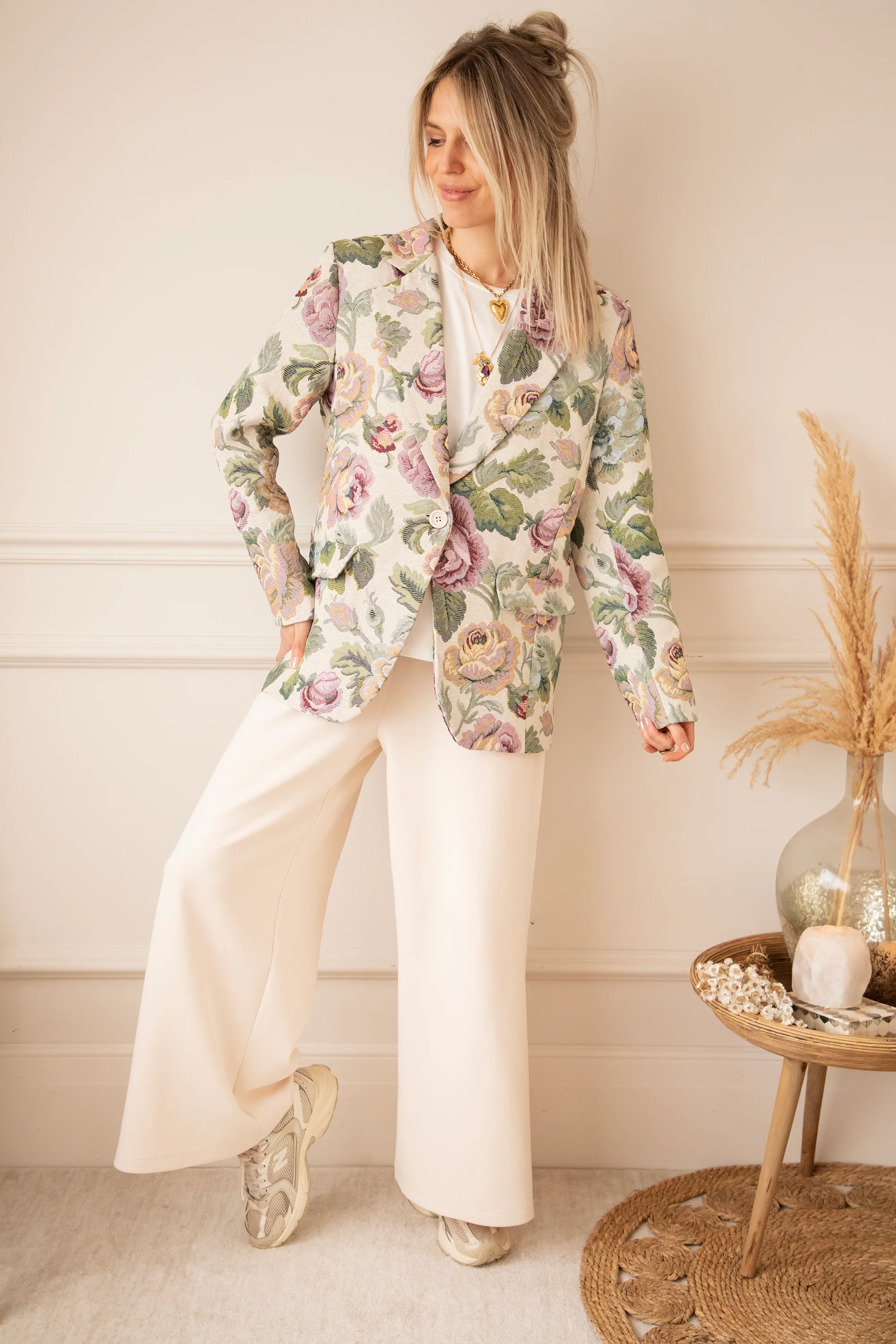 Rosy Belle Green/Pink - Blazer - Image 5