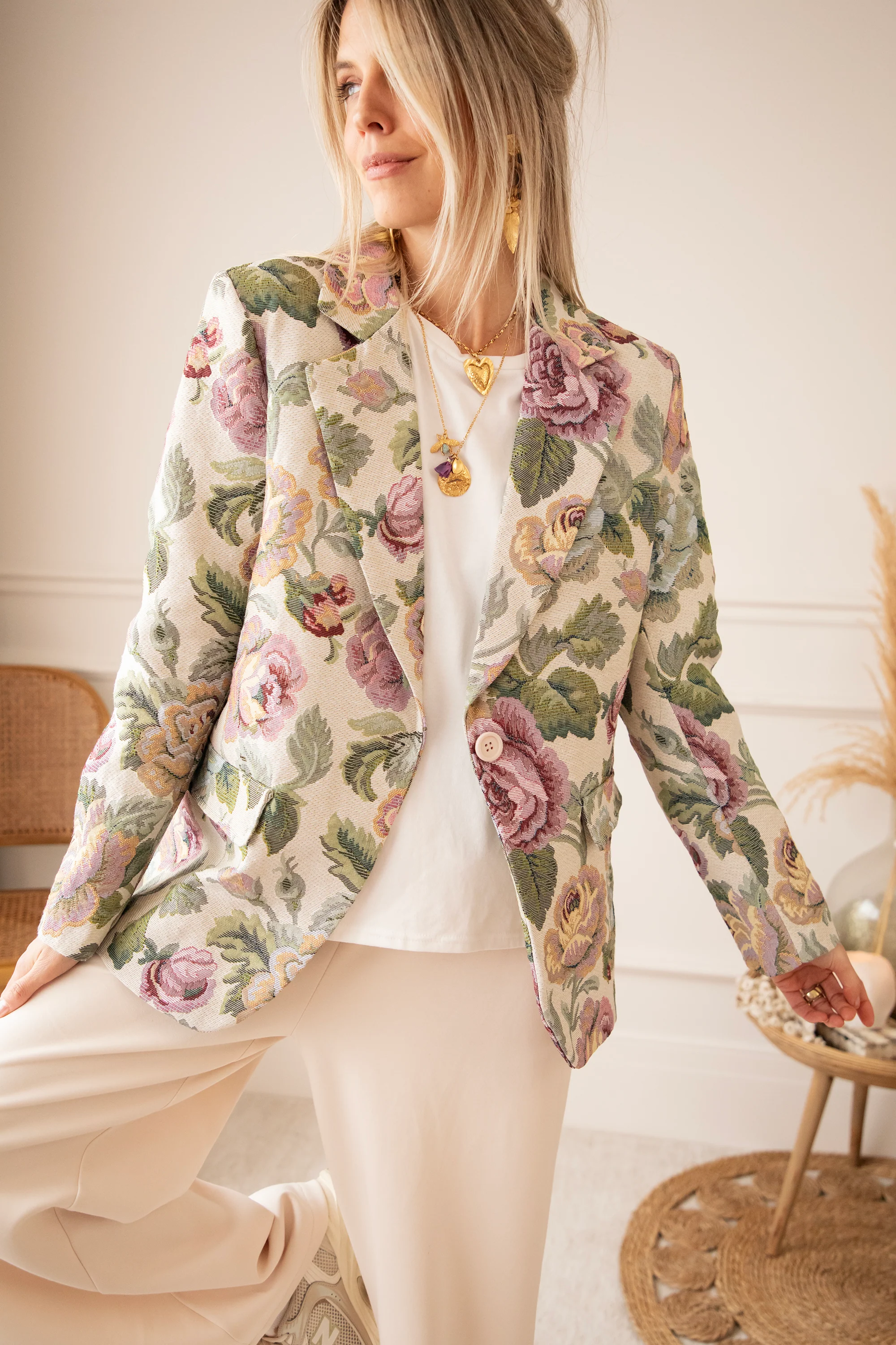 Rosy Belle Green/Pink - Blazer - Image 9