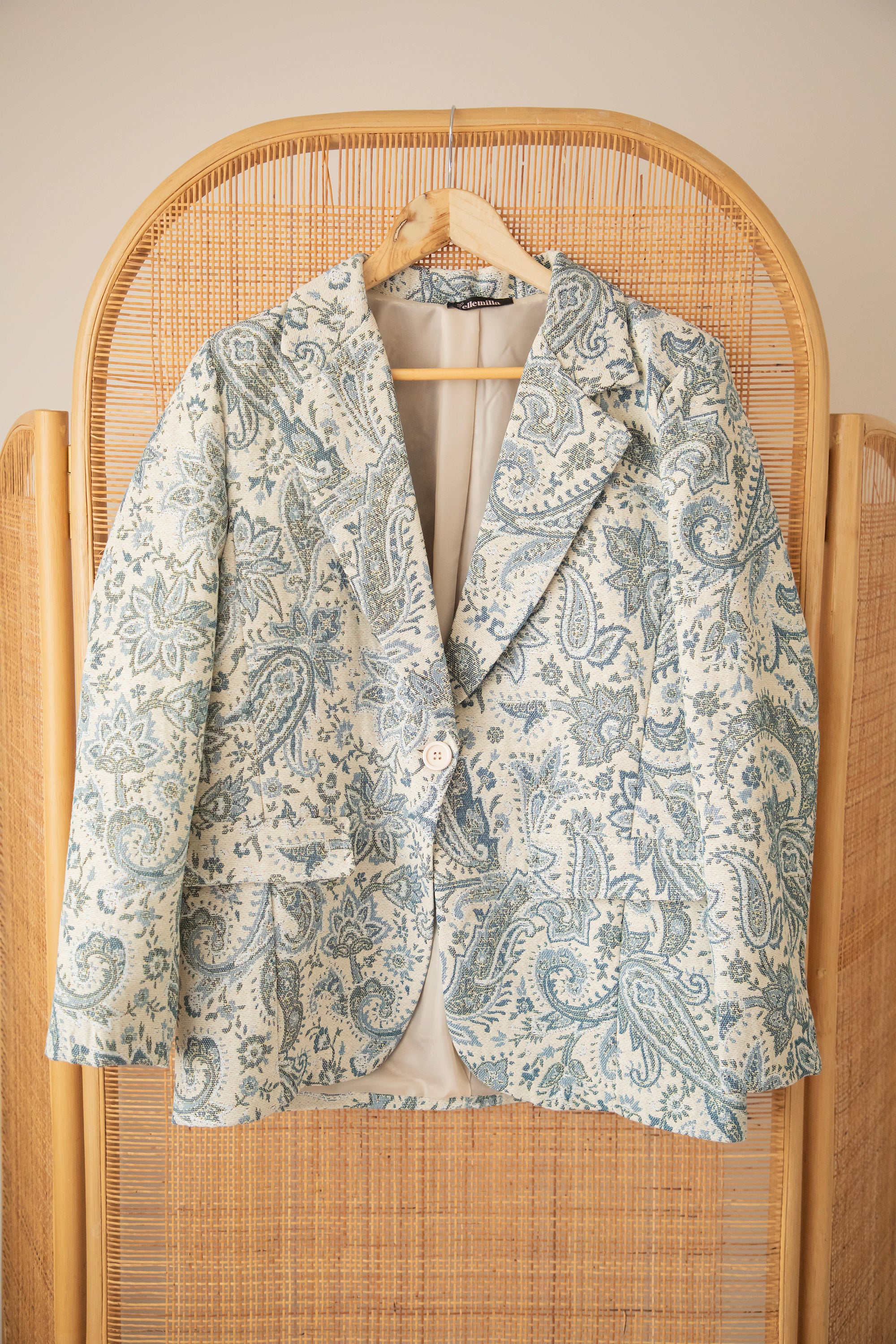 Rosy Belle Paisley Beige/Blue - Blazer - Image 12