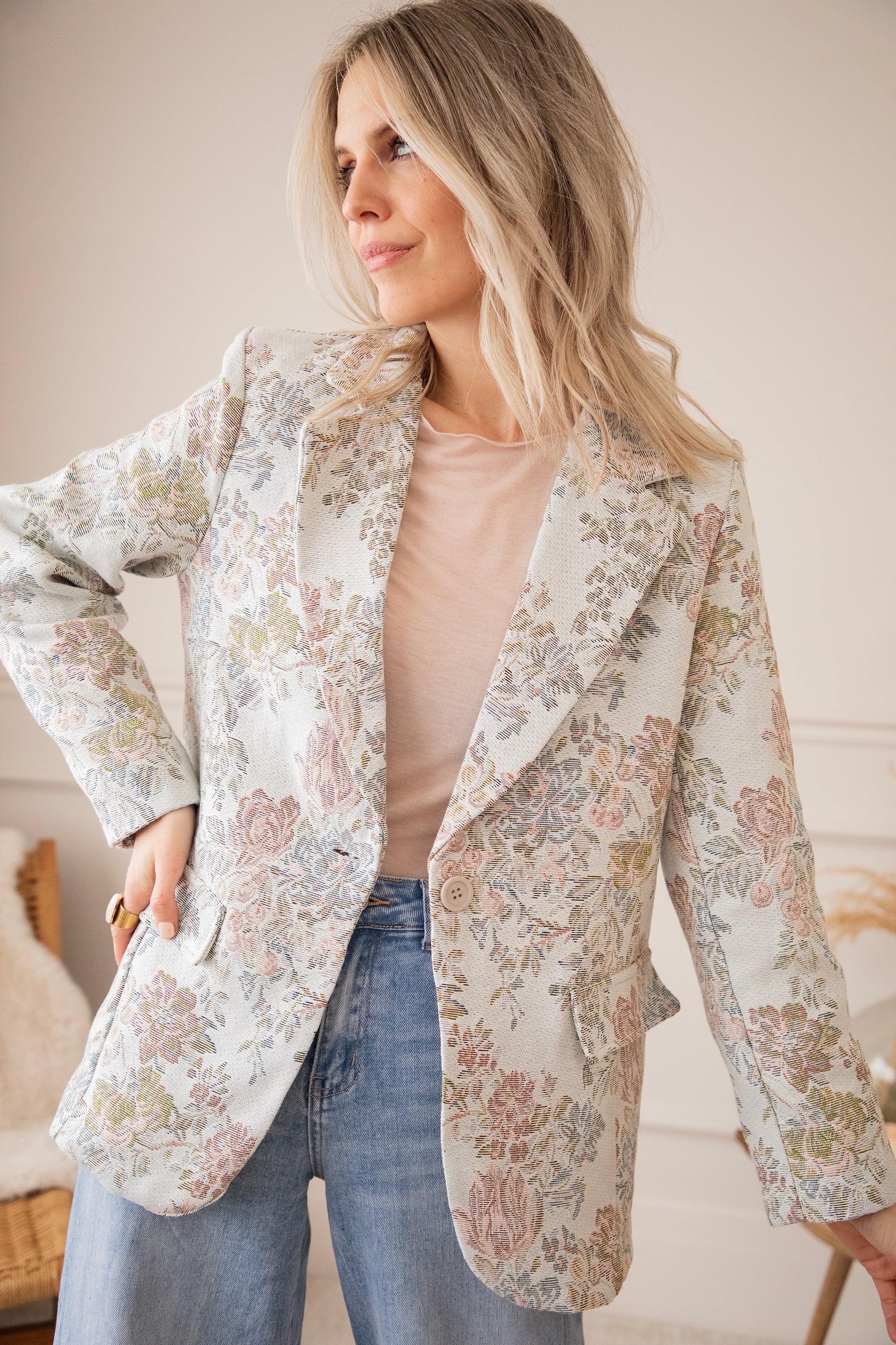 Rosy Belle Soft Blue/Soft Pink - Blazer - Image 2