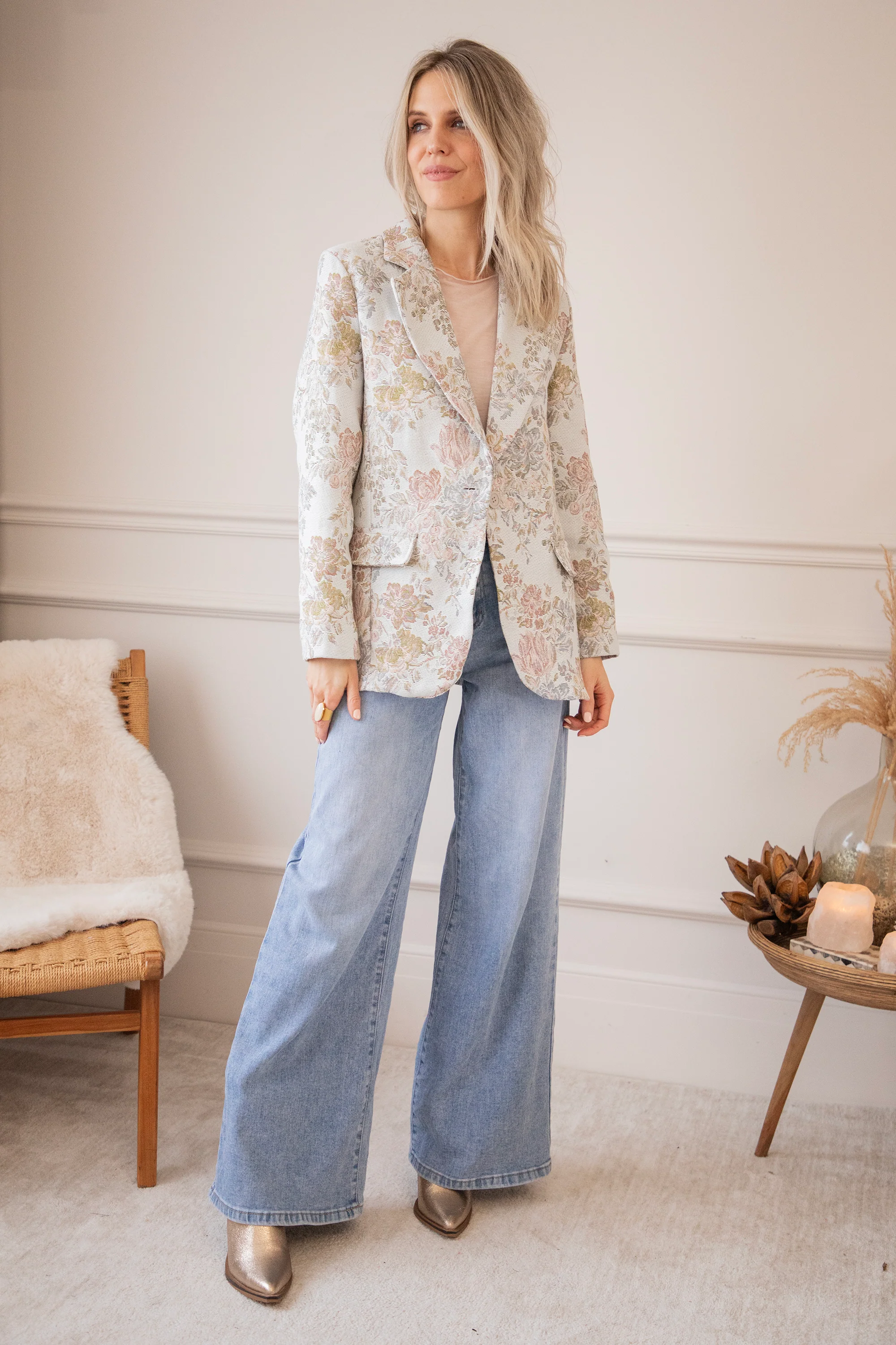 Rosy Belle Soft Blue/Soft Pink - Blazer - Image 5