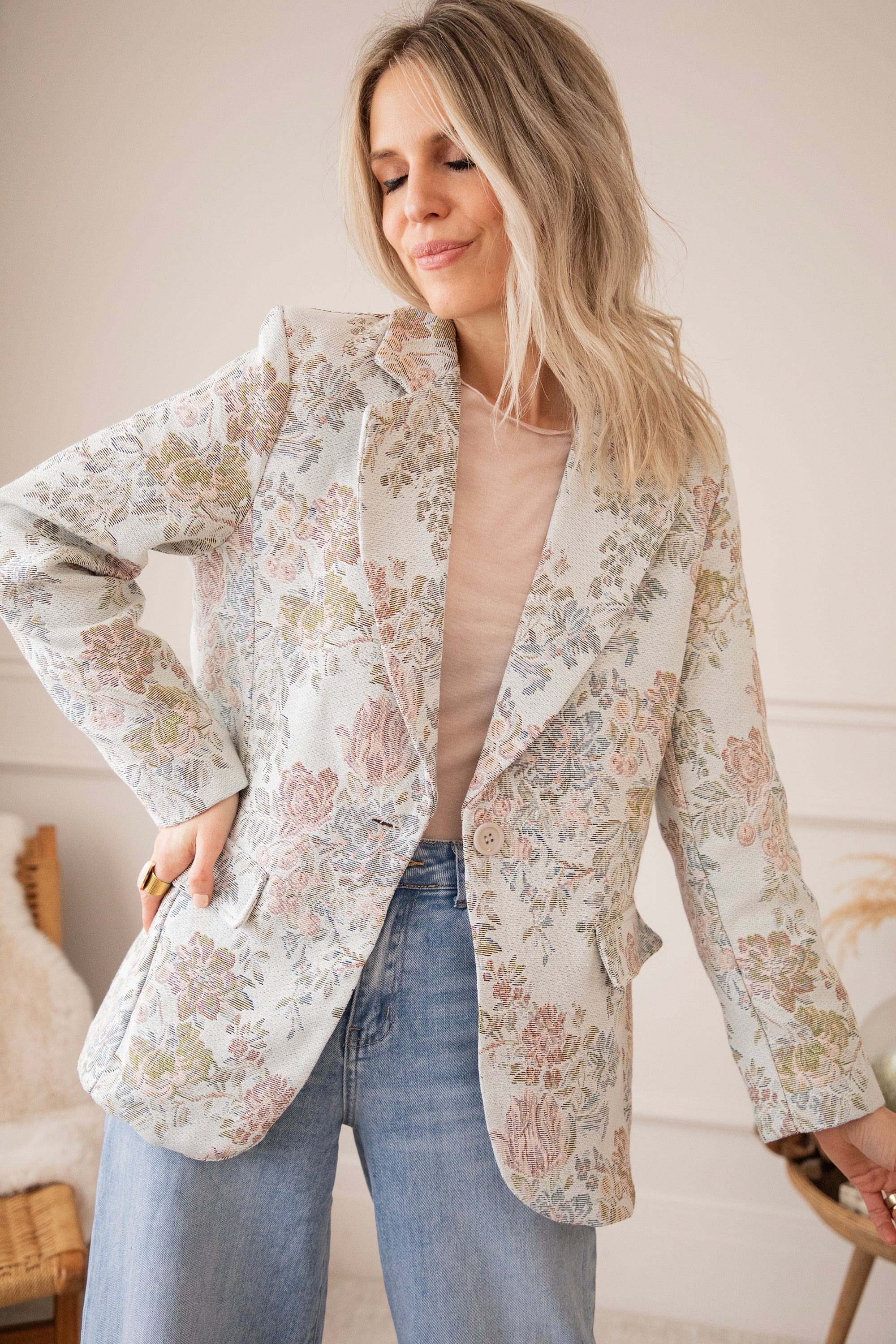 Rosy Belle Soft Blue/Soft Pink - Blazer - Image 7