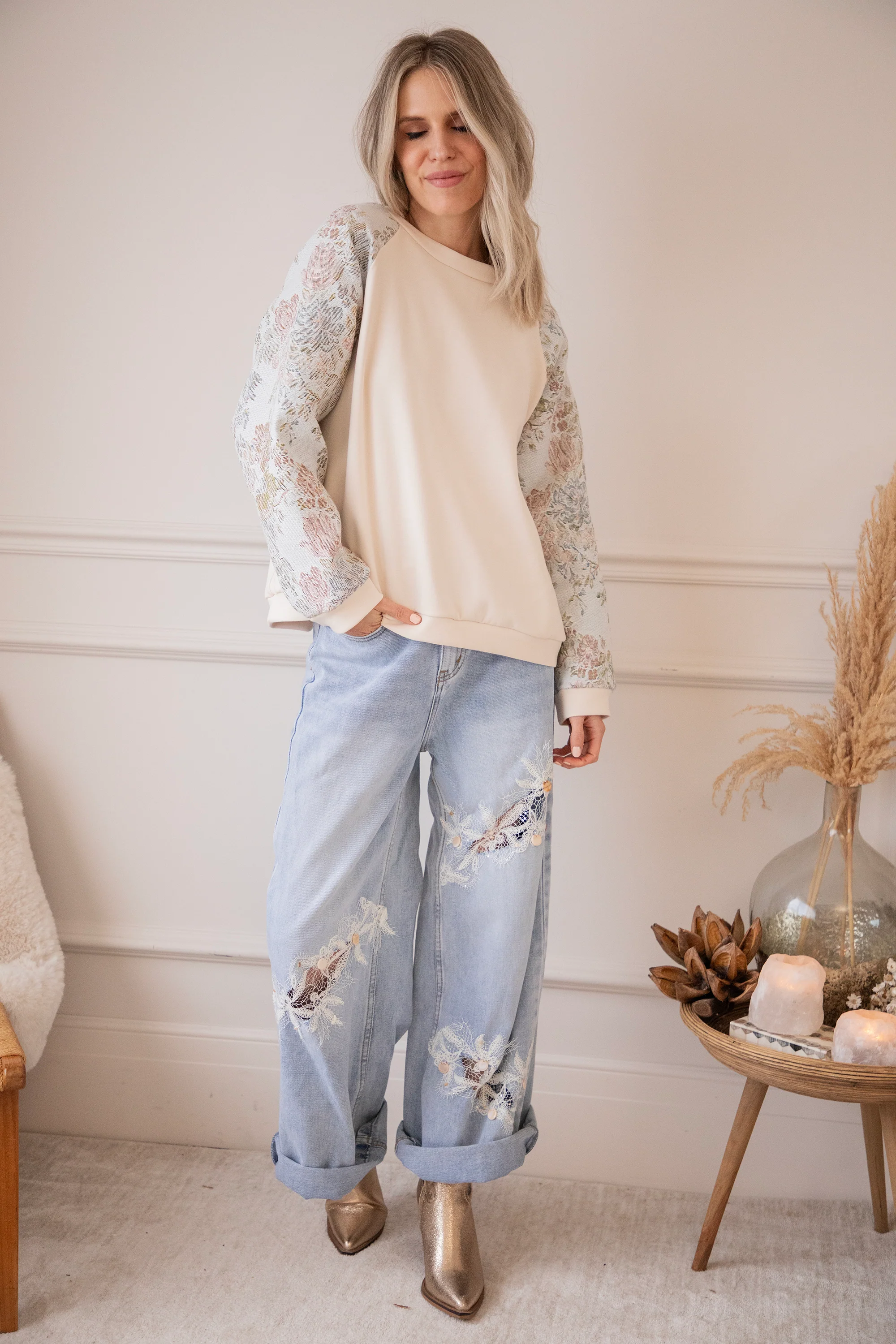 Rosy Belle Soft Blue/Soft Pink - Sweater - Image 5