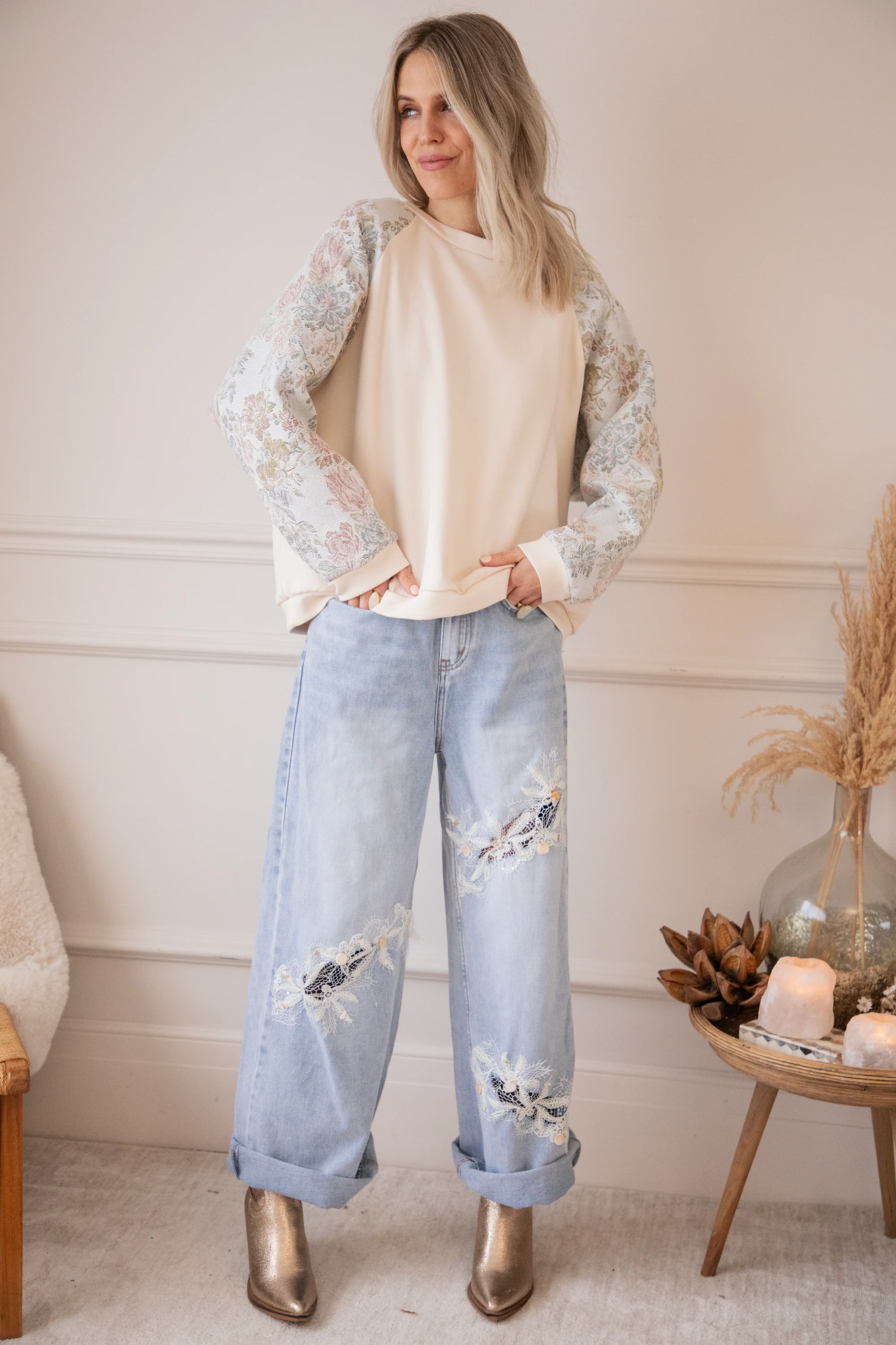 Rosy Belle Soft Blue/Soft Pink - Sweater - Image 7