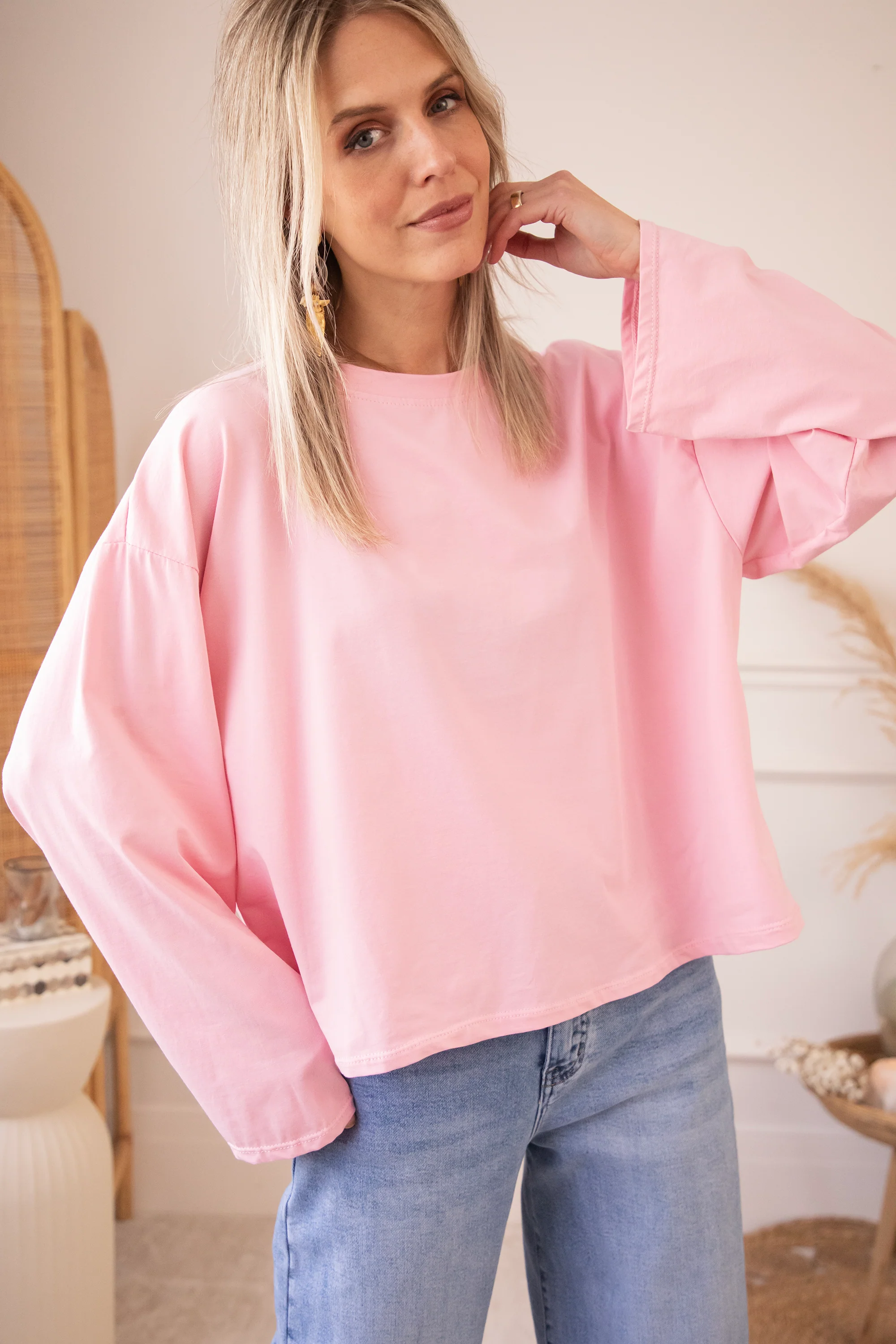 Sadie Basic Baby Pink - Longsleeve - Image 2