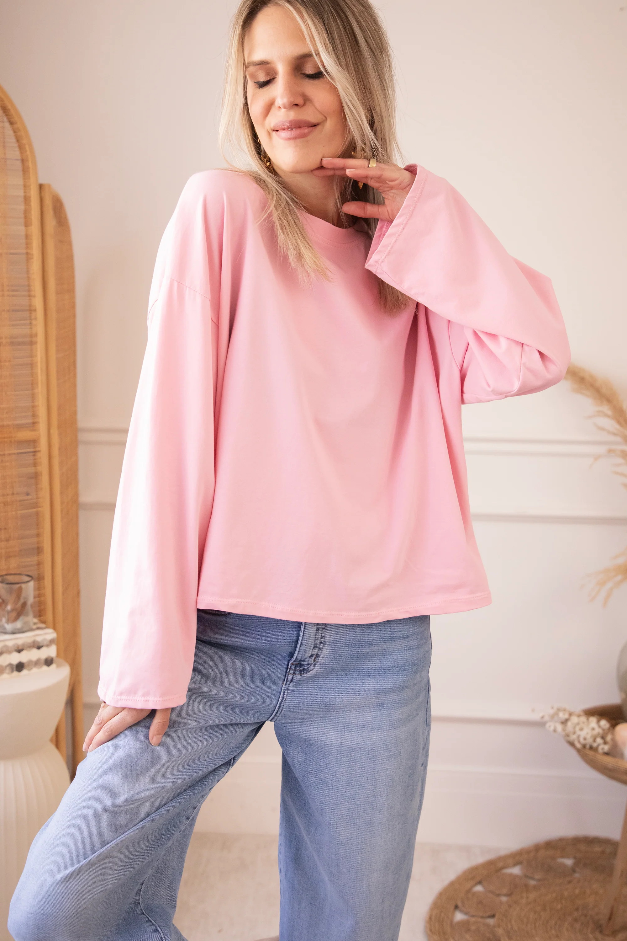 Sadie Basic Baby Pink - Longsleeve - Image 4