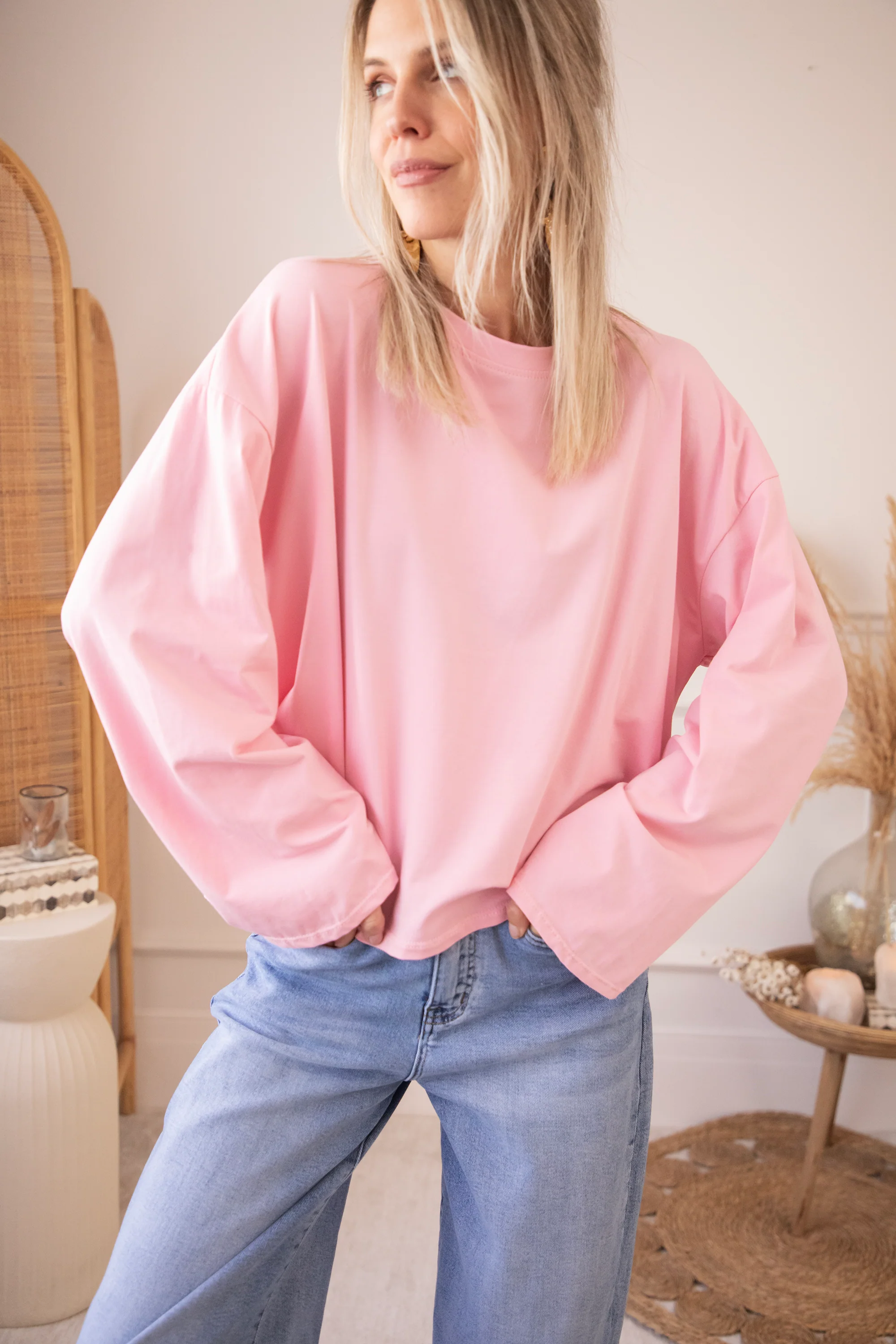 Sadie Basic Baby Pink - Longsleeve - Image 5