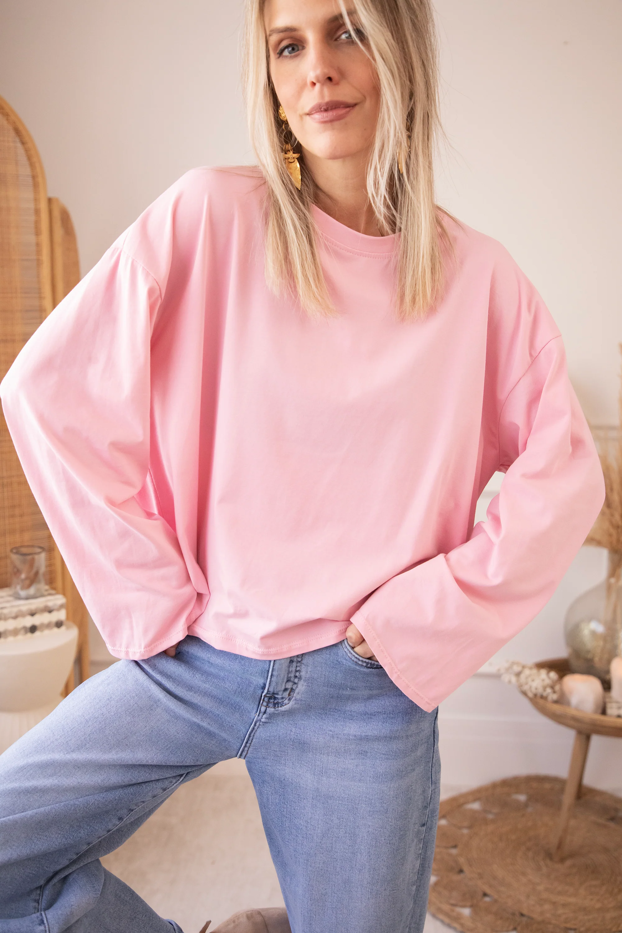 Sadie Basic Baby Pink - Longsleeve - Image 7