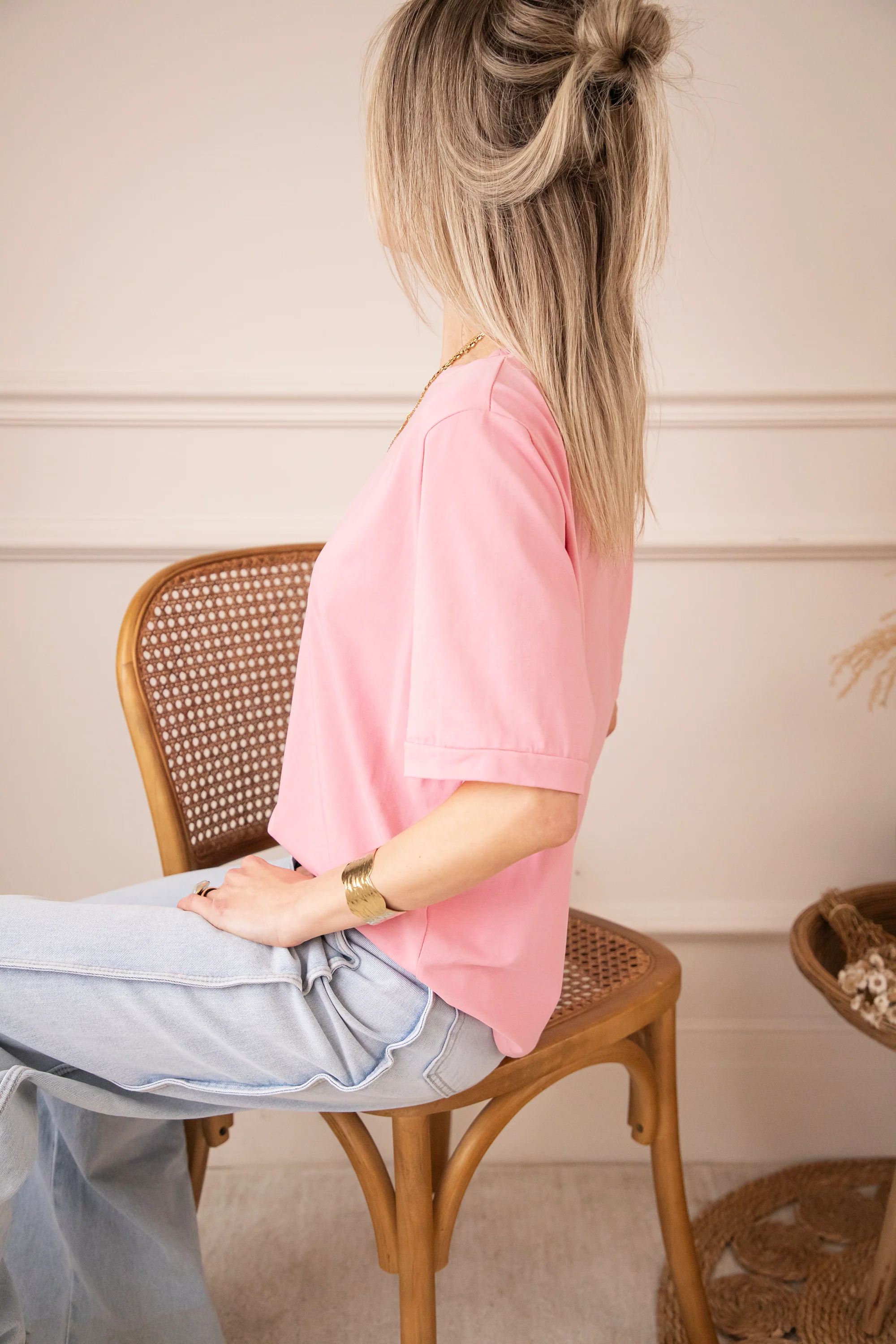 Sadie Basic Baby Pink - T-Shirt - Image 4