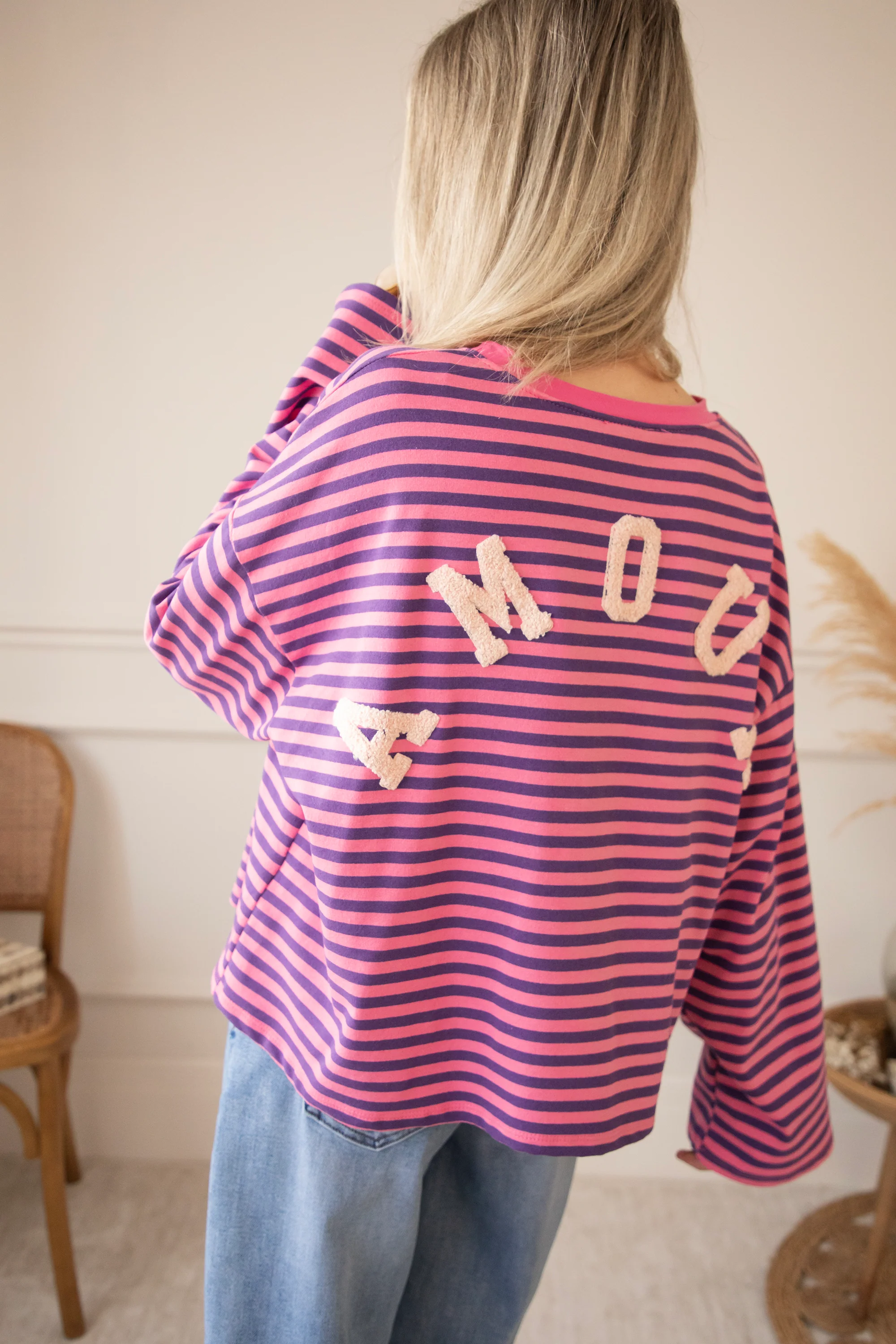 Sadie Stripe Amour Pink/Dark Blue - Longsleeve - Image 6