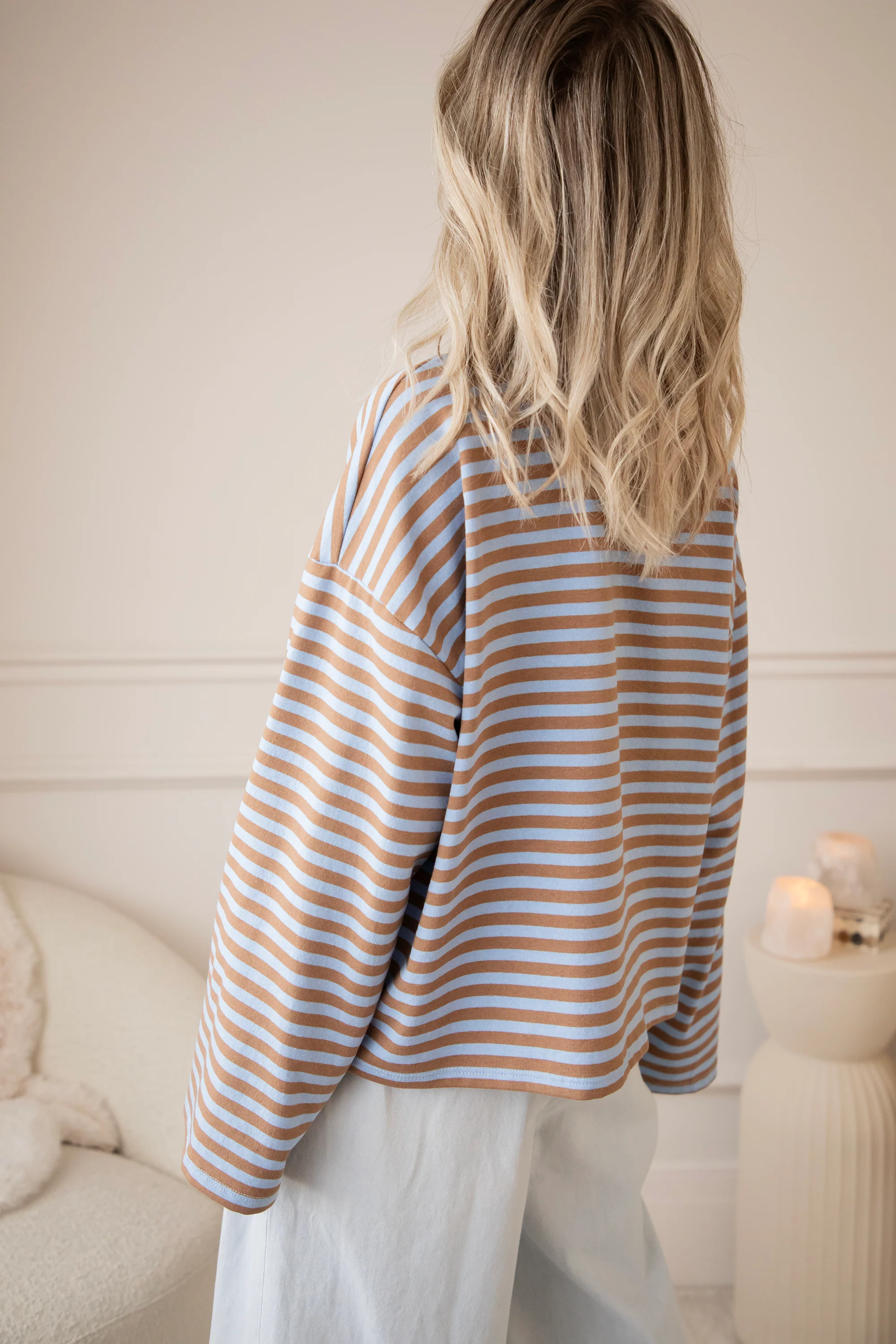 Sadie Stripe Brown/Blue - Longsleeve - Image 13