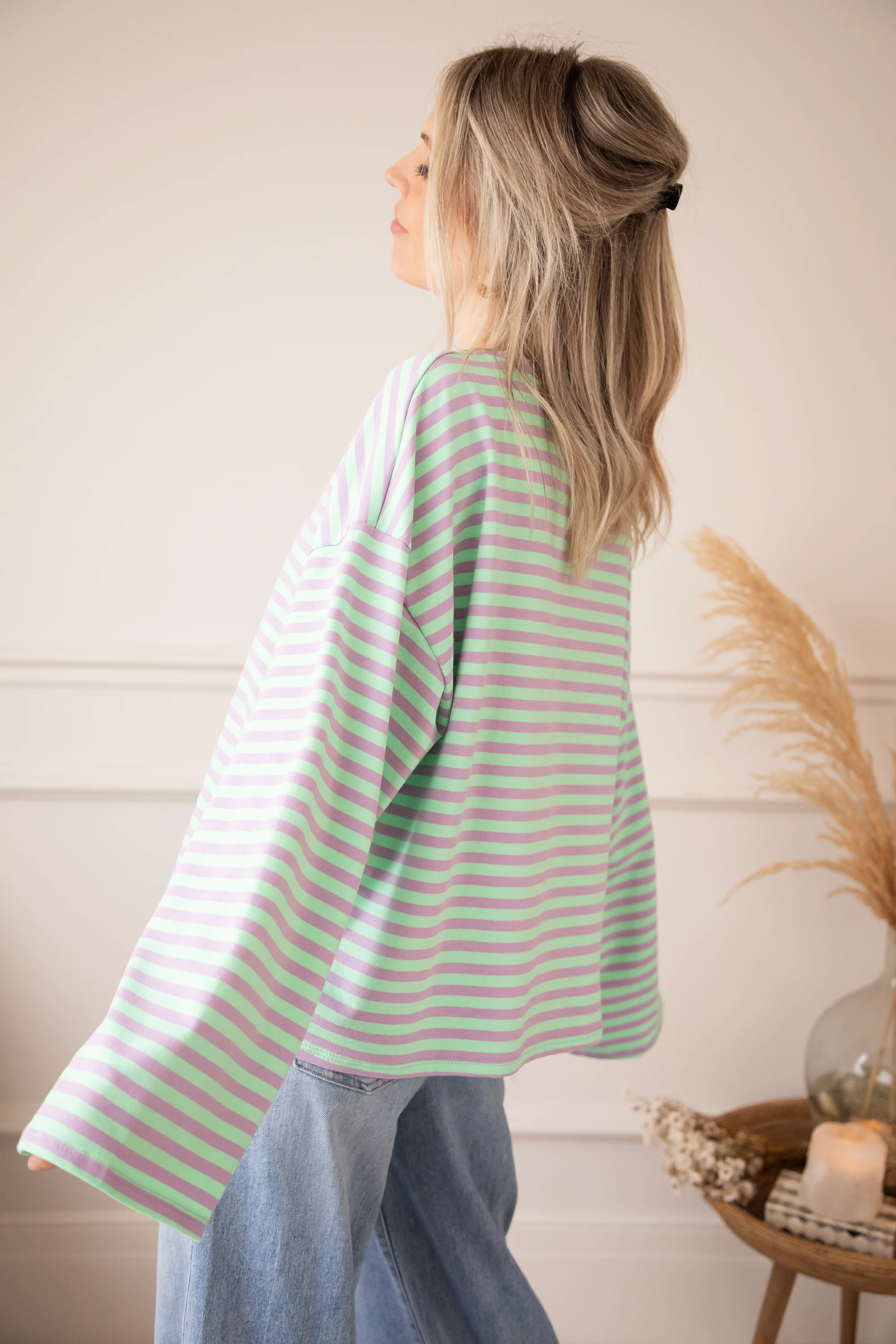 Sadie Stripe Lila/Mint - Longsleeve - Image 5