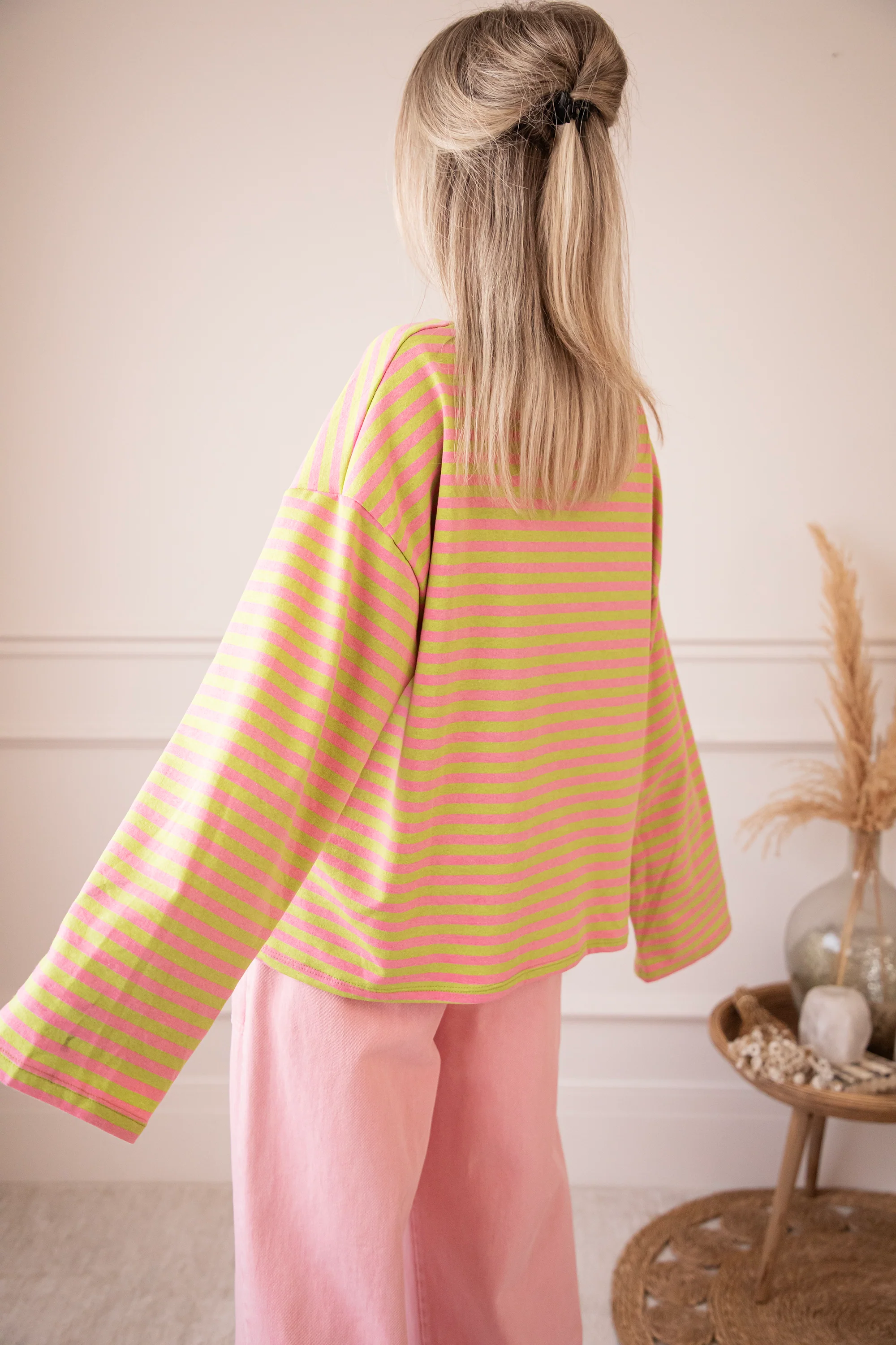 Sadie Stripe Lime/Pink - Longsleeve - Image 8
