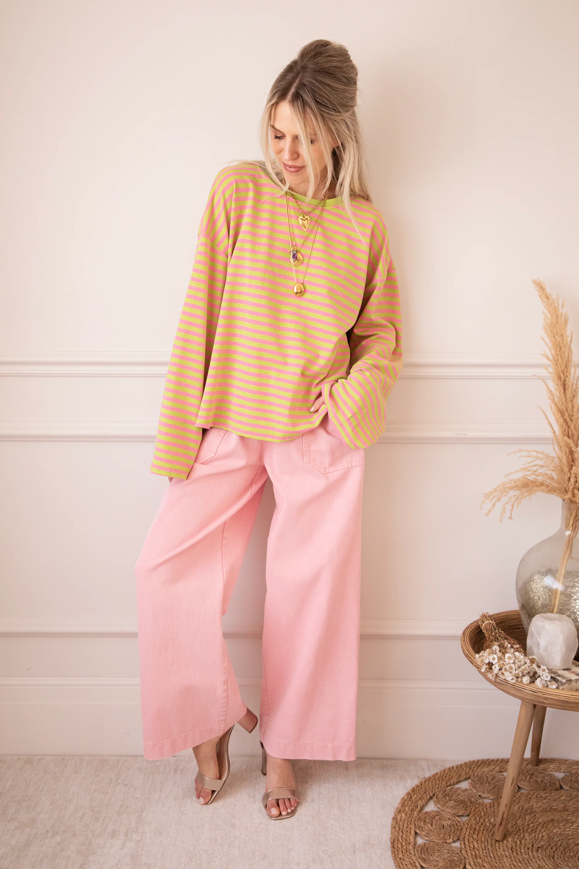 Sadie Stripe Lime/Pink - Longsleeve - Image 9