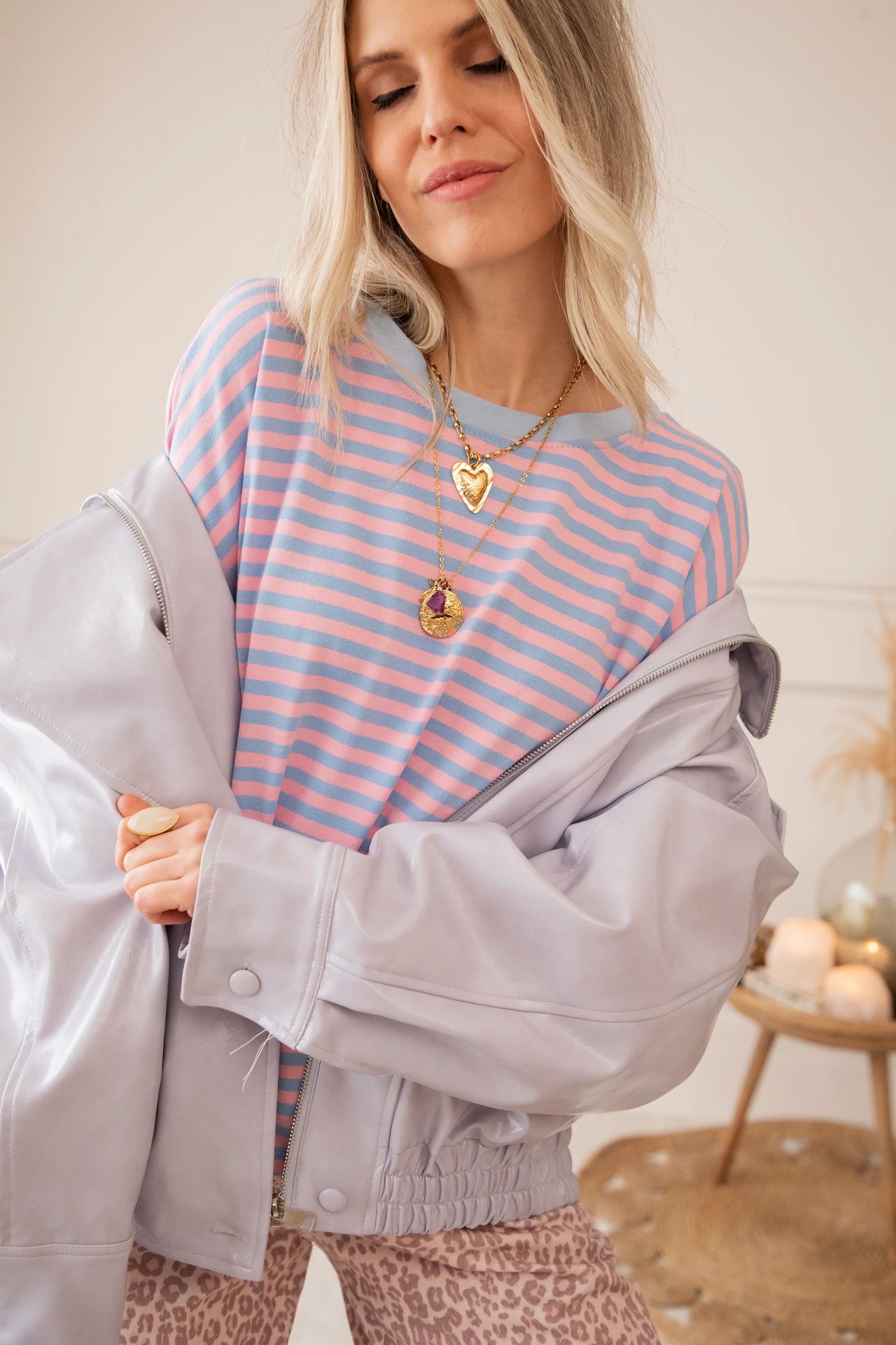 Sadie Stripe Soft Pink/Baby Blue - Longsleeve - Image 10