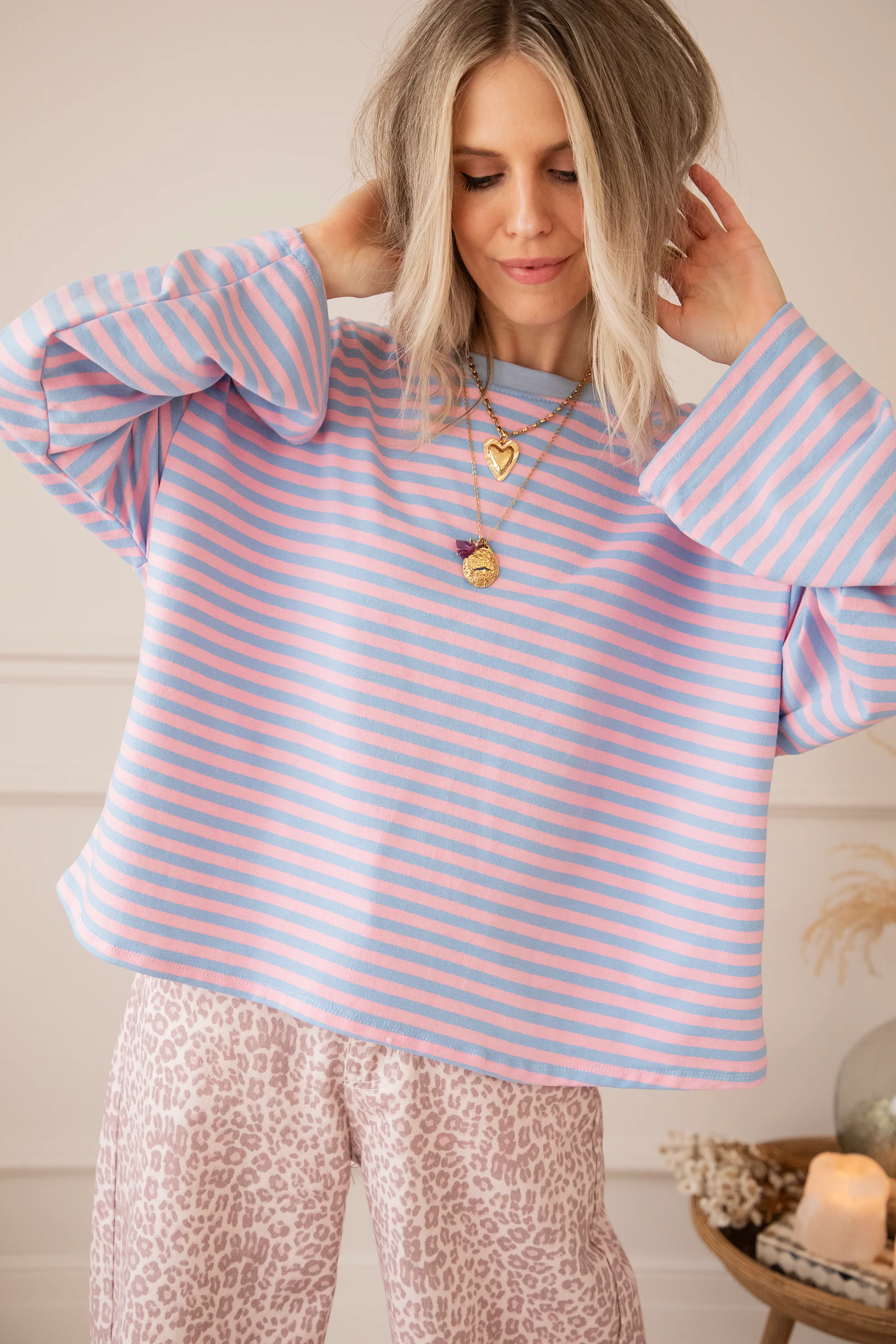 Sadie Stripe Soft Pink/Baby Blue - Longsleeve - Image 7