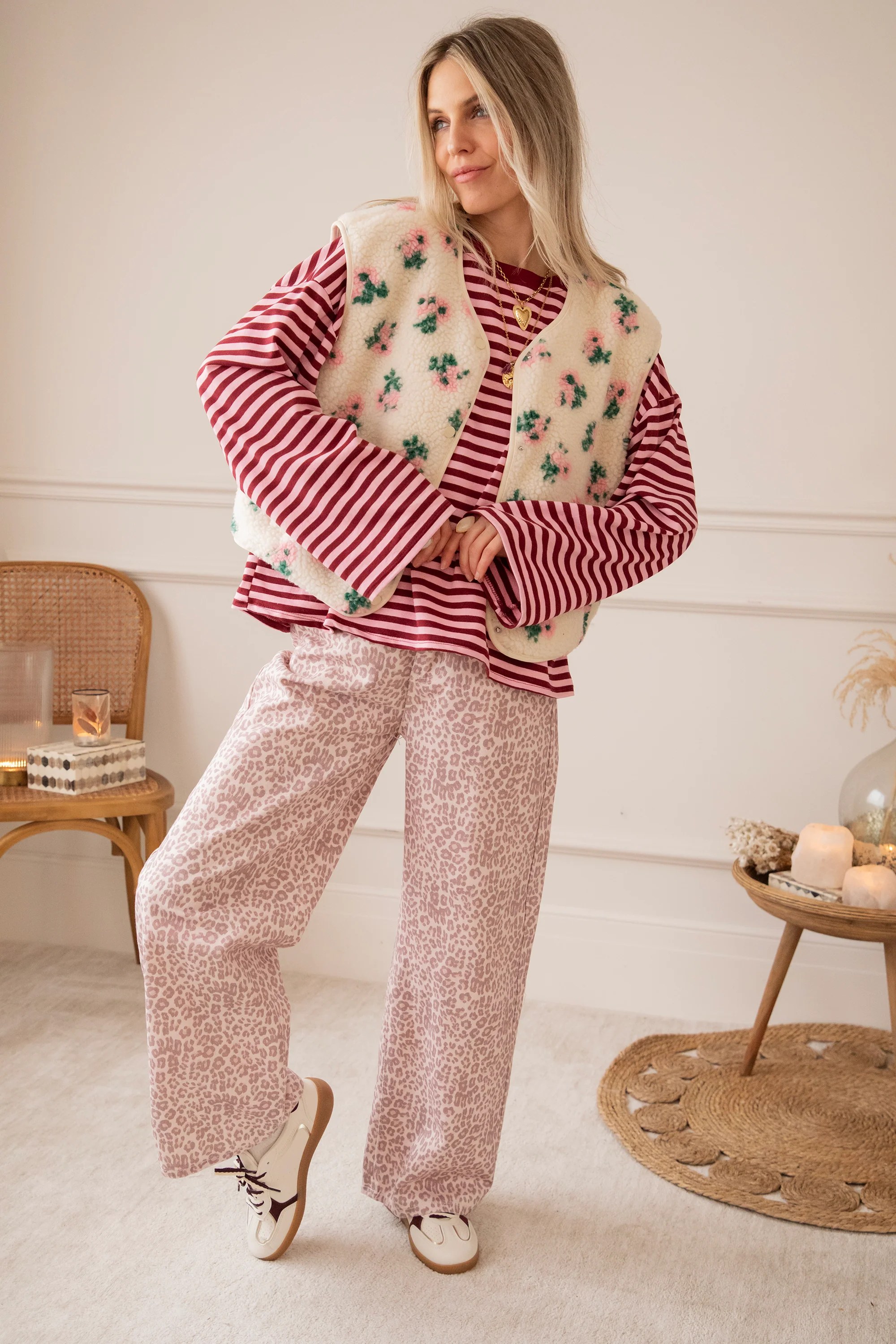 Sadie Stripe Pink/Bordeaux - Longsleeve - Image 16