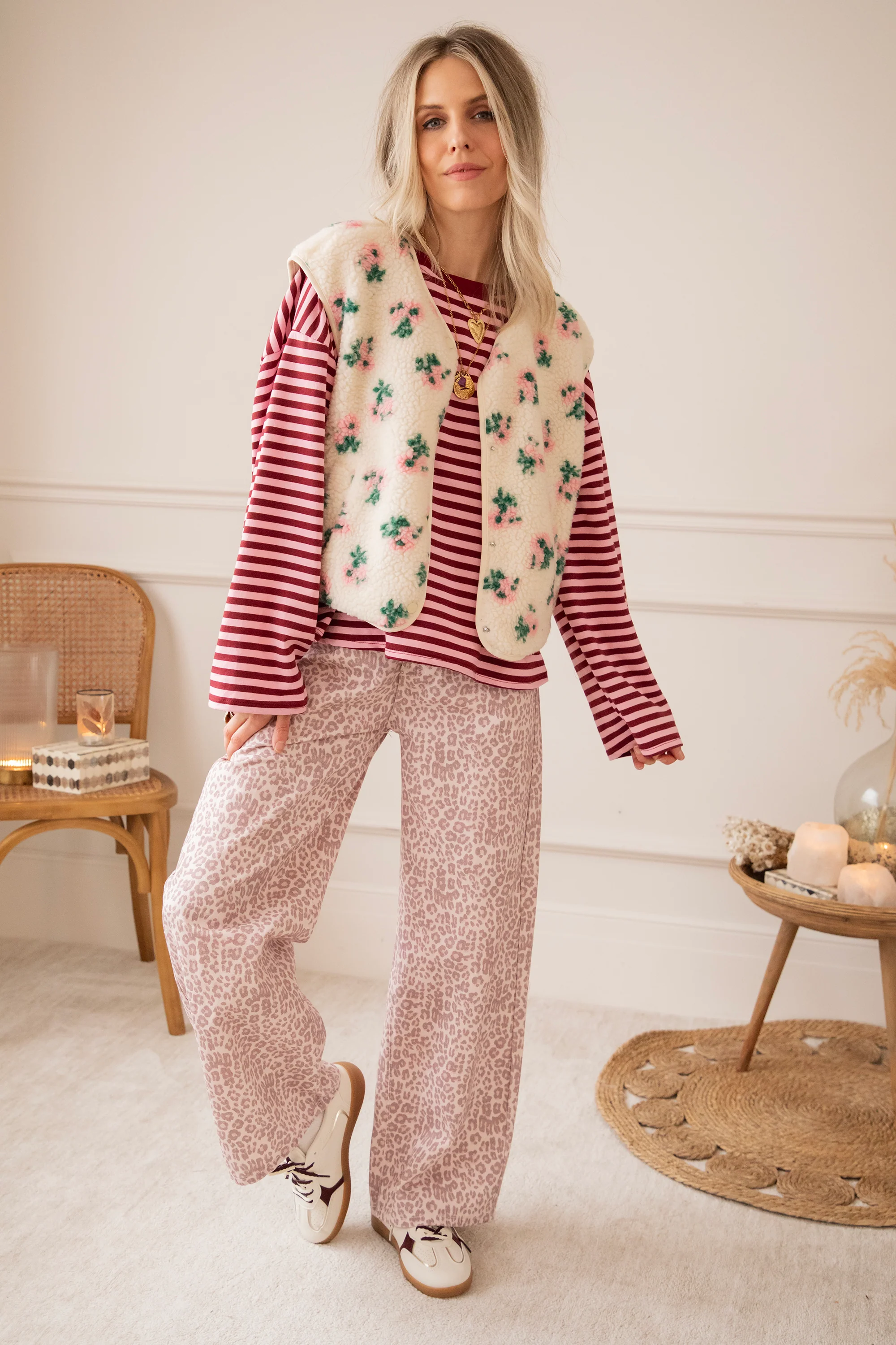 Sadie Stripe Pink/Bordeaux - Longsleeve - Image 7