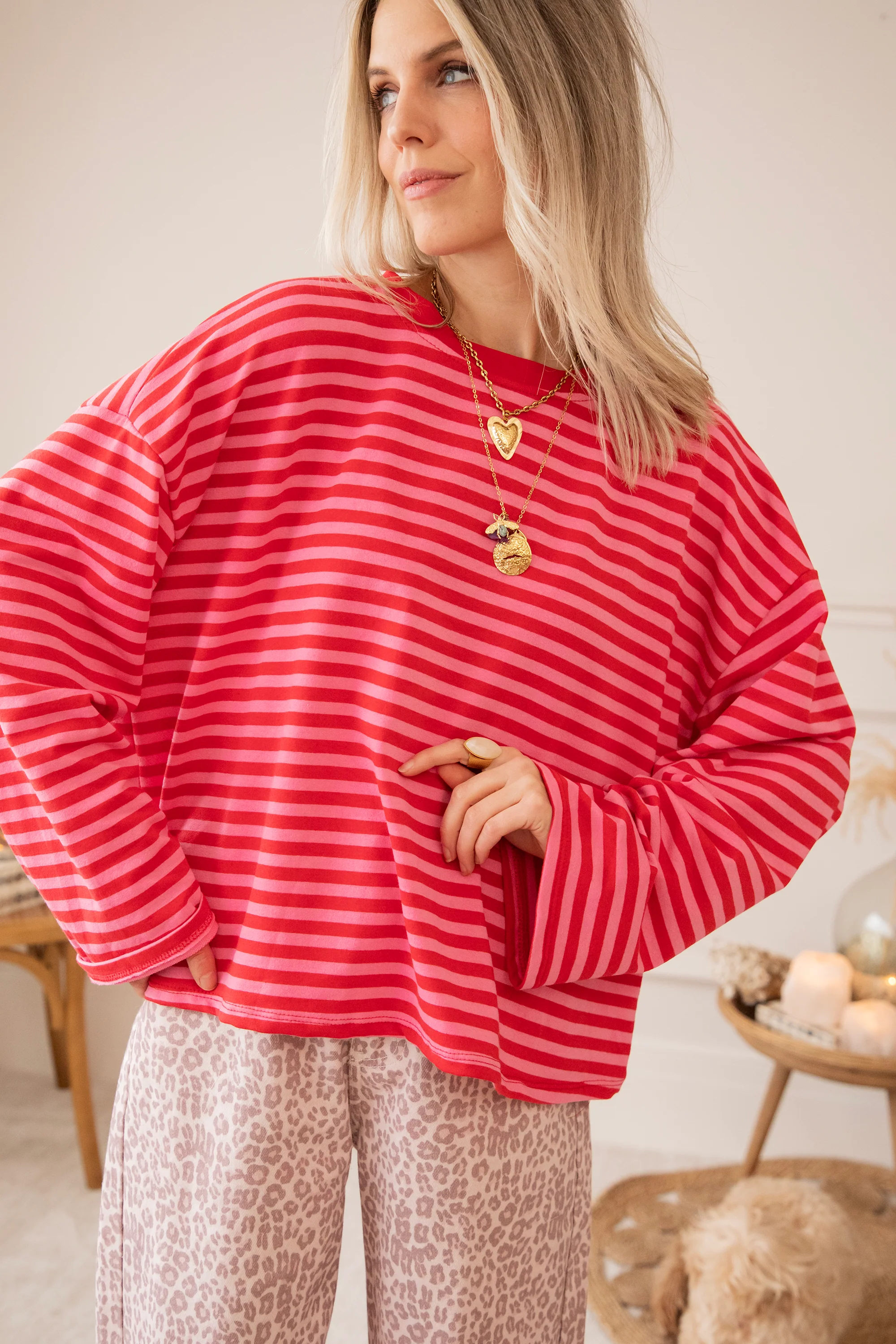 Sadie Stripe Pink/Red - Longsleeve - Image 10