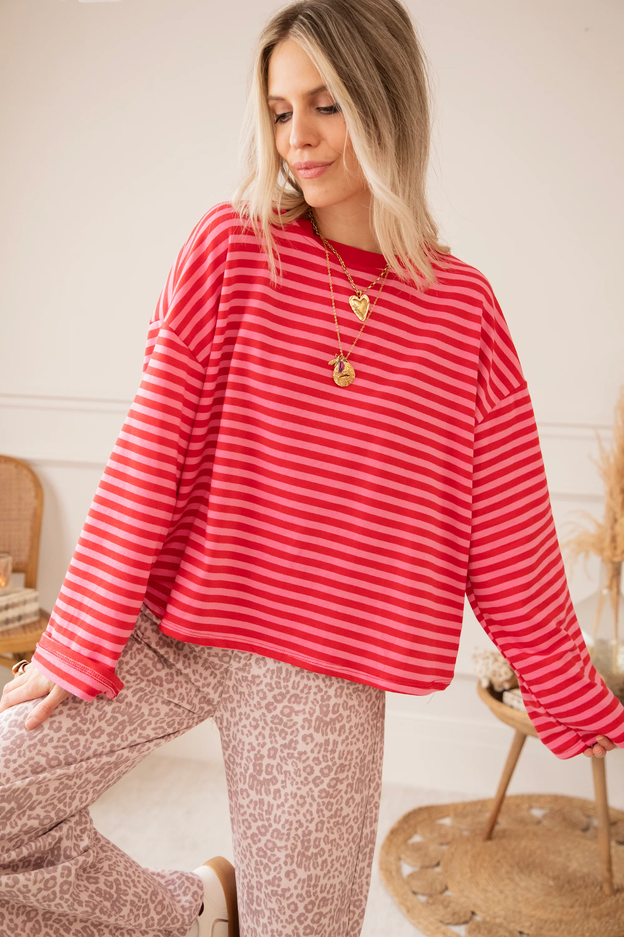 Sadie Stripe Pink/Red - Longsleeve - Image 11