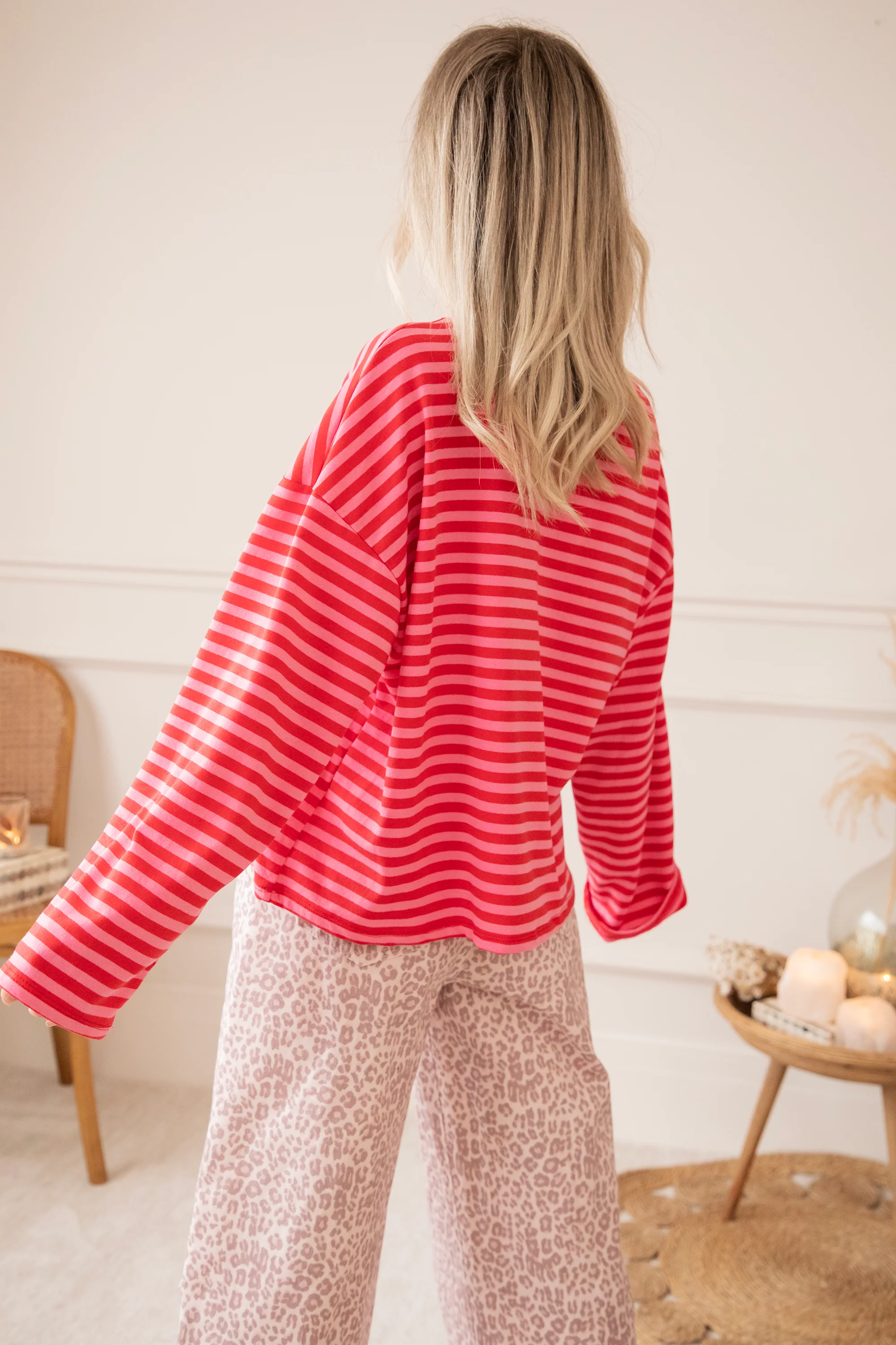 Sadie Stripe Pink/Red - Longsleeve - Image 5