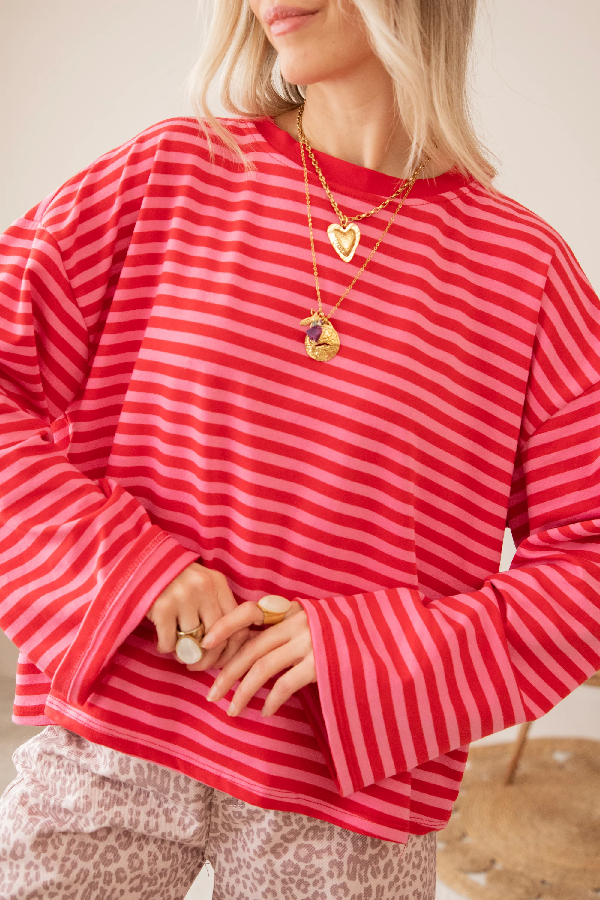 Sadie Stripe Pink/Red - Longsleeve - Image 6