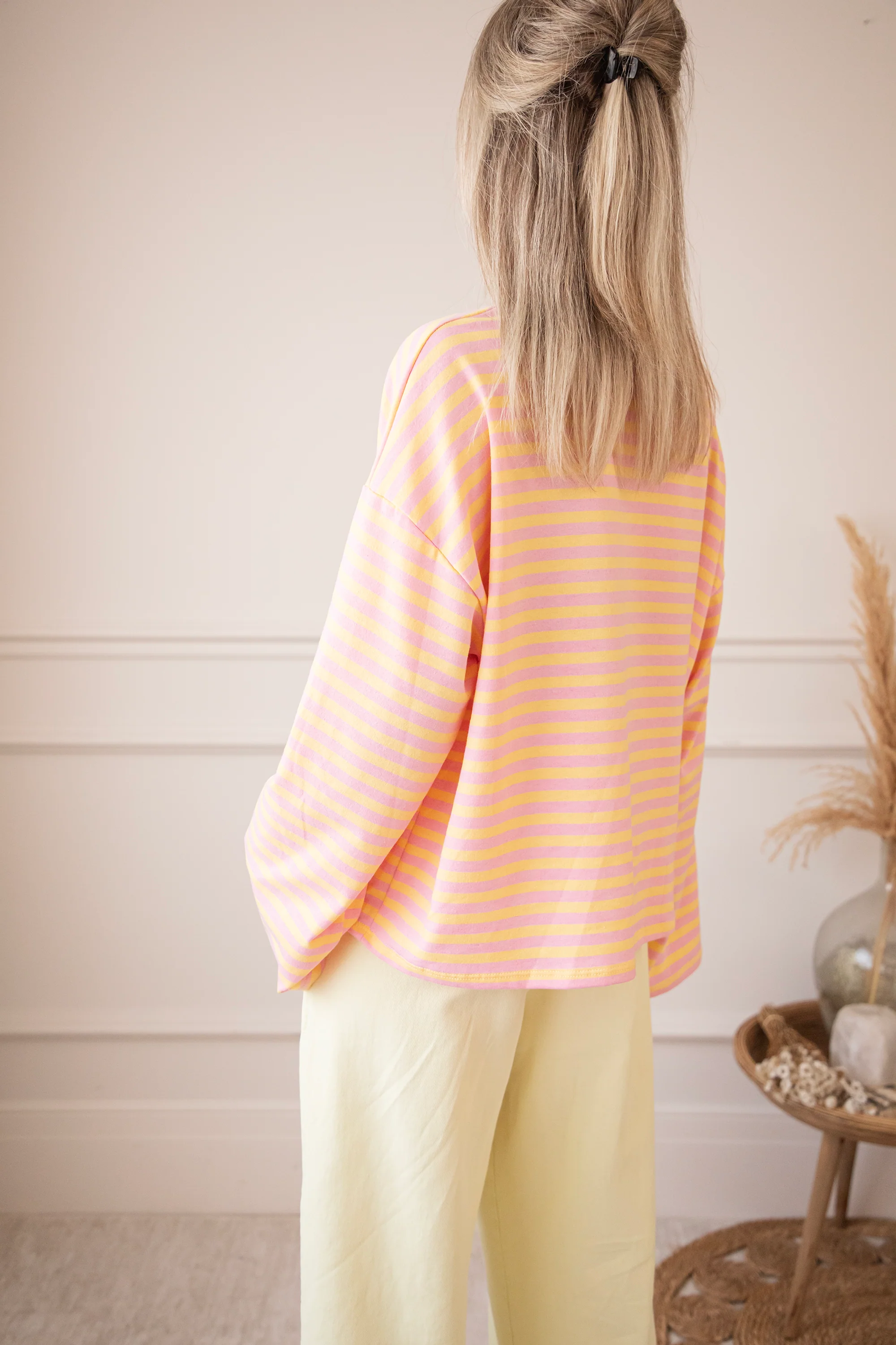 Sadie Stripe Yellow/Baby Pink - Longsleeve - Image 11