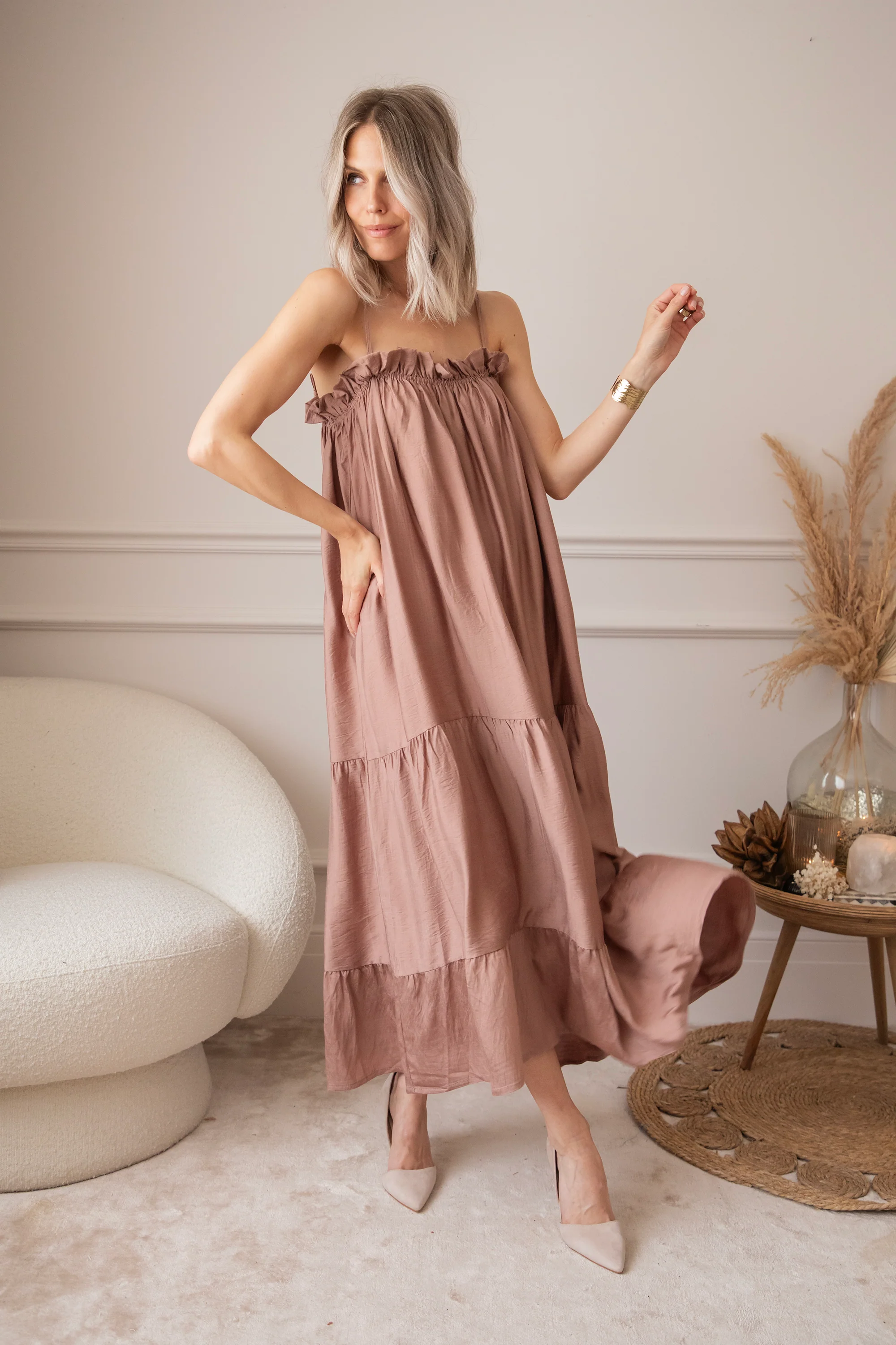 Seraphina Old Pink - Maxi Jurk - Image 14