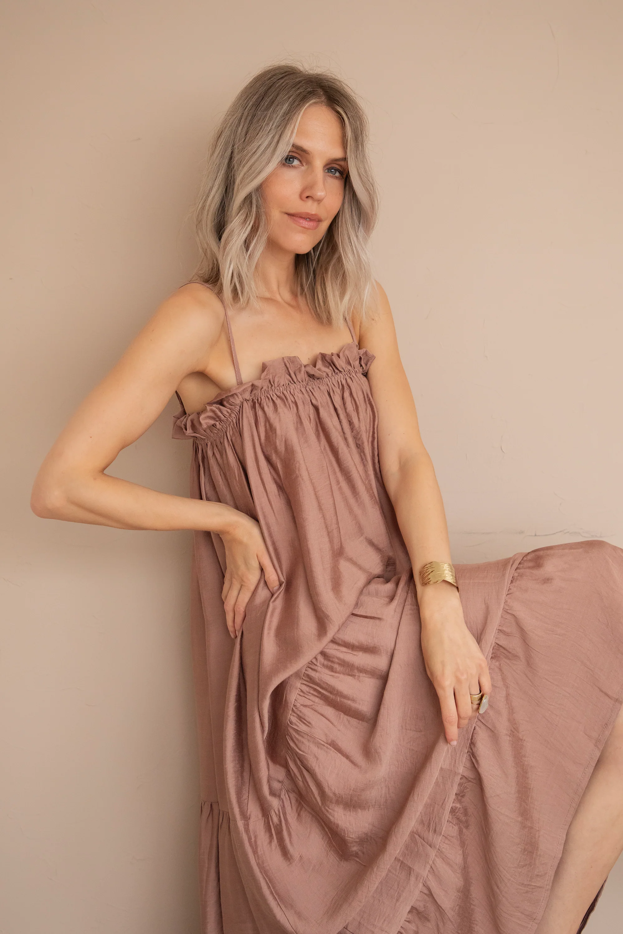 Seraphina Old Pink - Maxi Jurk - Image 3