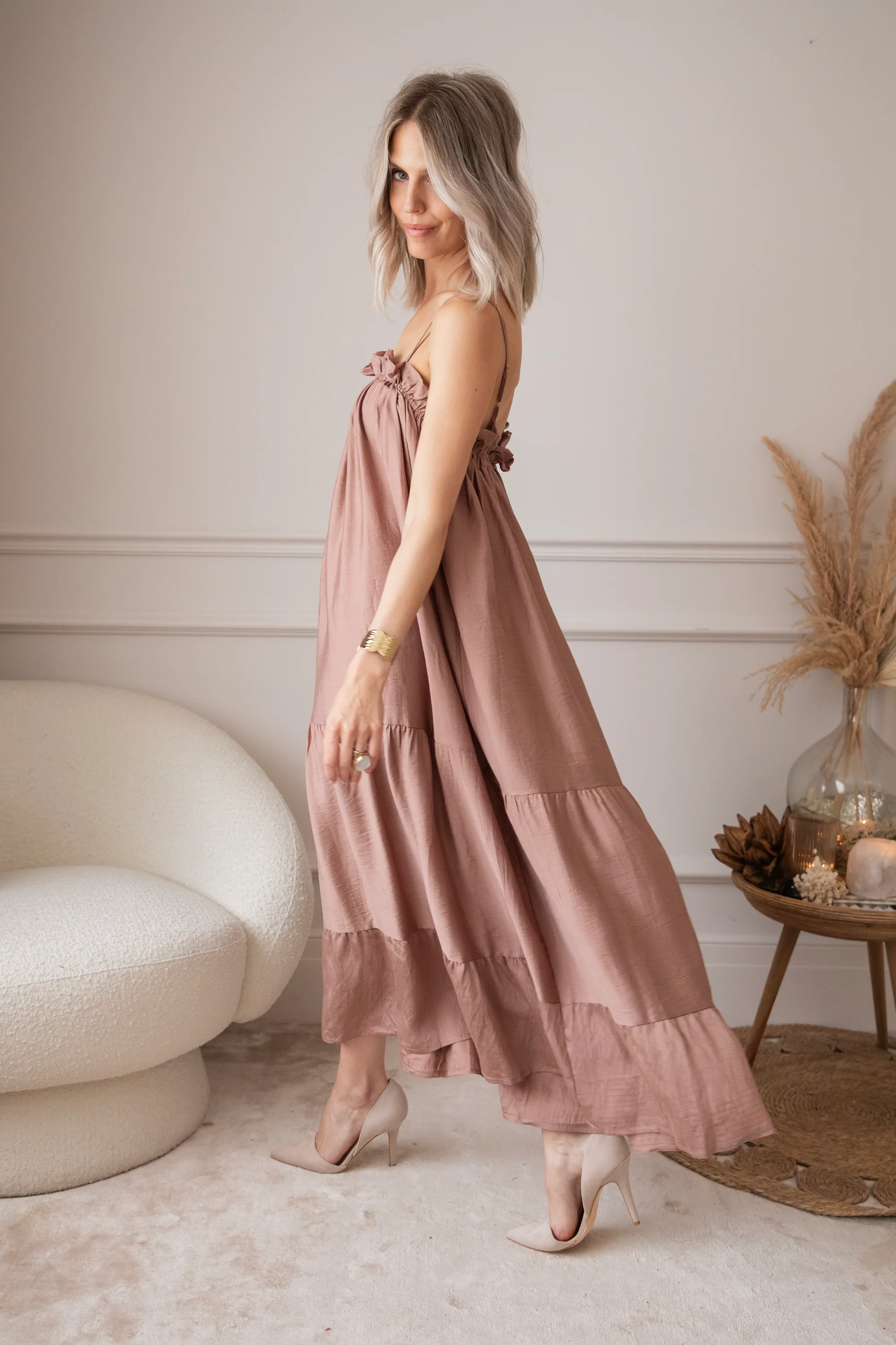 Seraphina Old Pink - Maxi Jurk - Image 5
