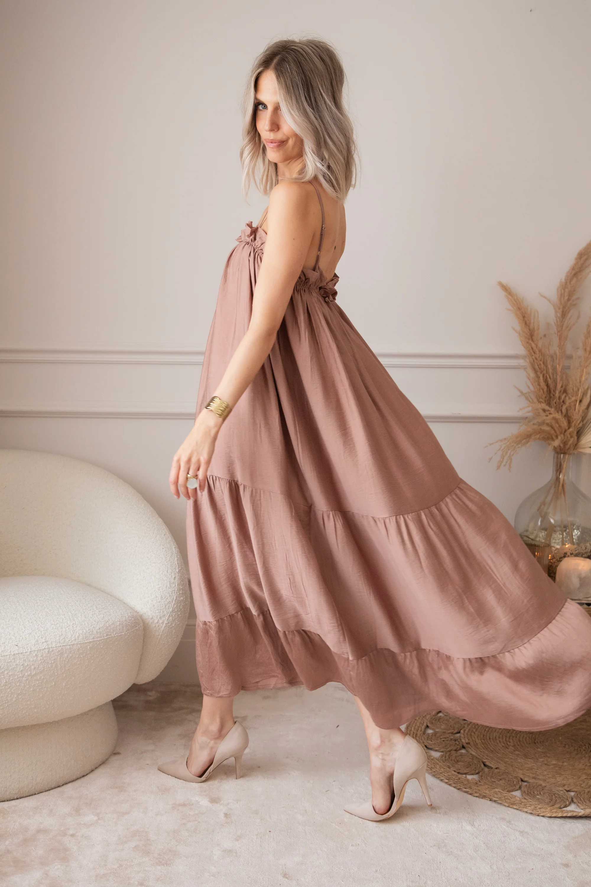 Seraphina Old Pink - Maxi Jurk - Image 7