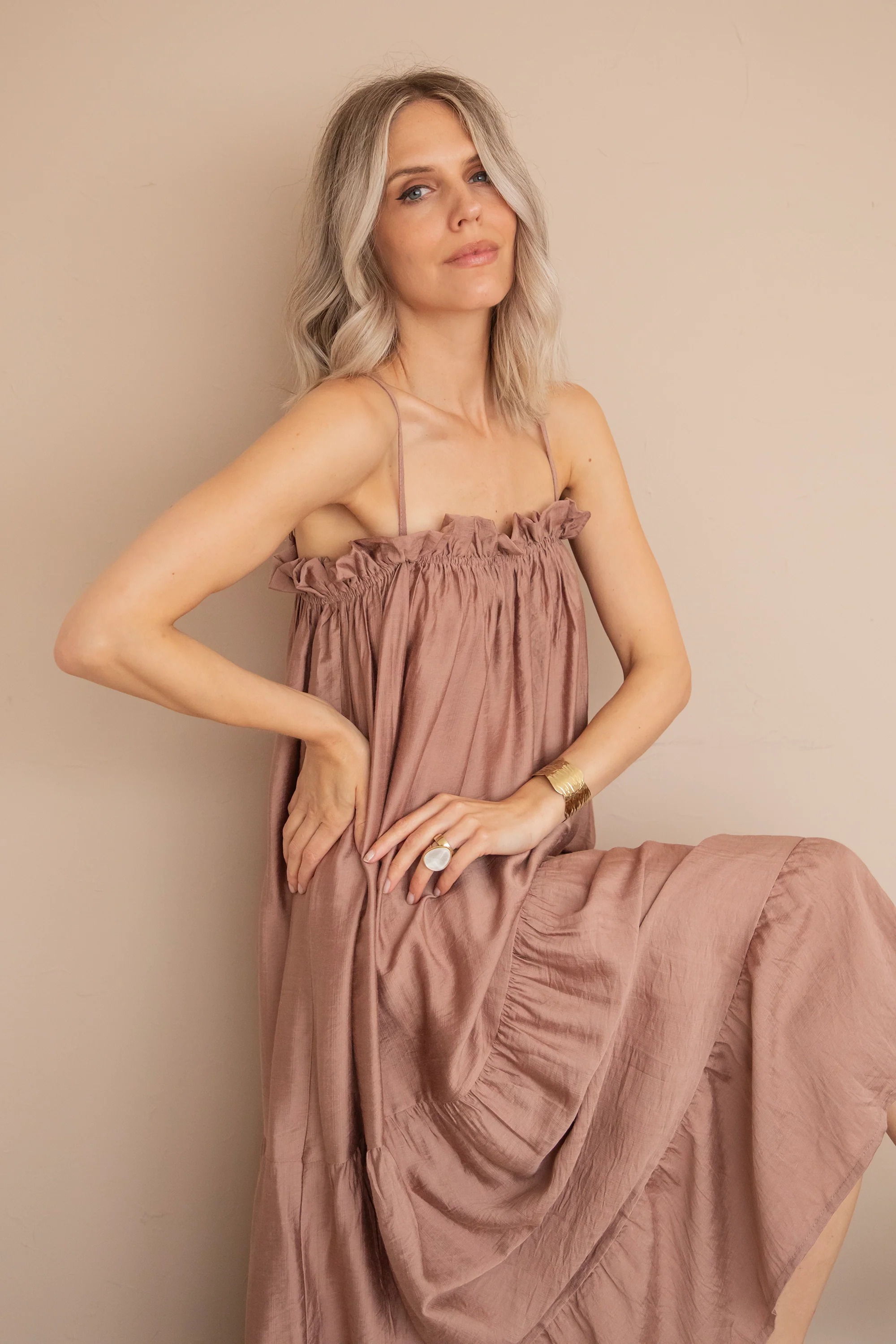 Seraphina Old Pink - Maxi Jurk - Image 9