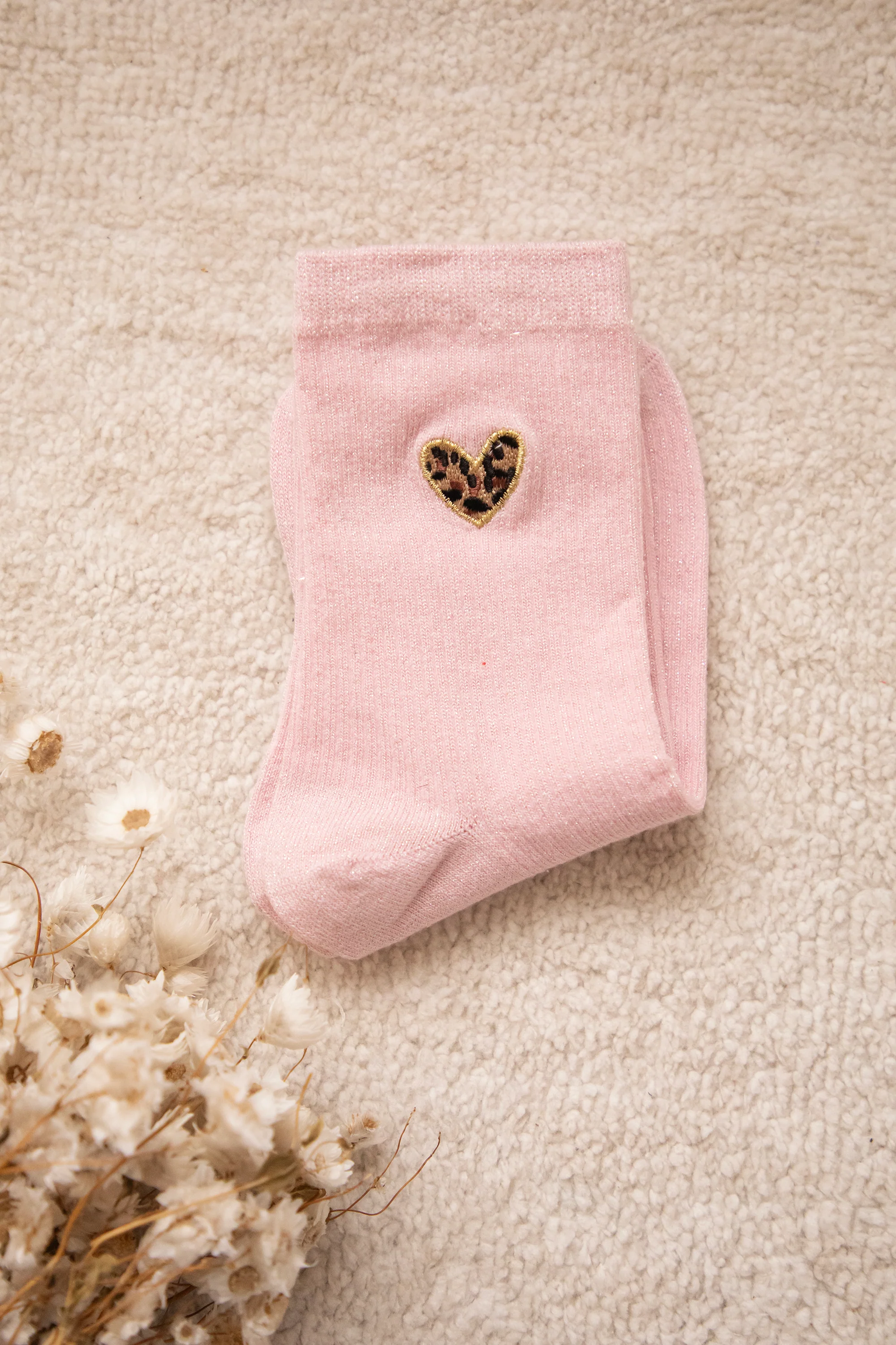 Shiny Leopard Love Soft Pink - Sokken - Image 2