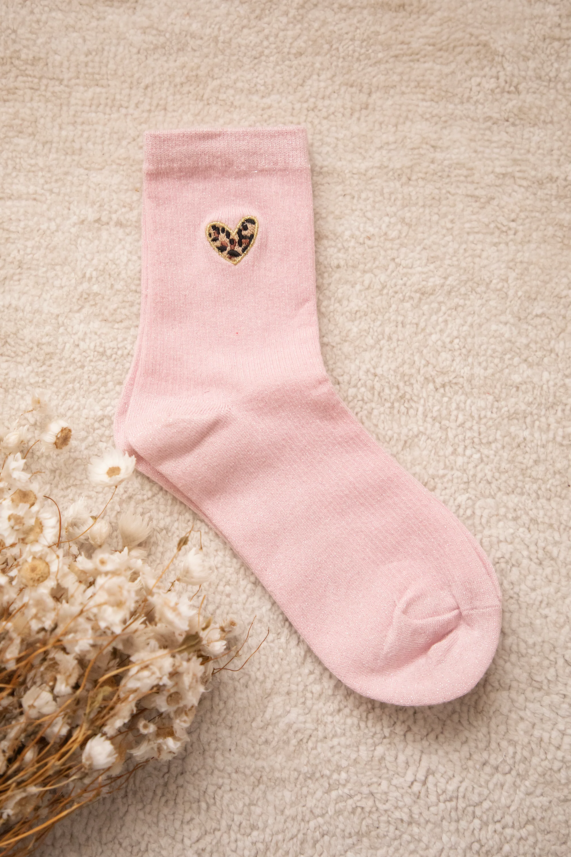 Shiny Leopard Love Soft Pink - Sokken - Image 4