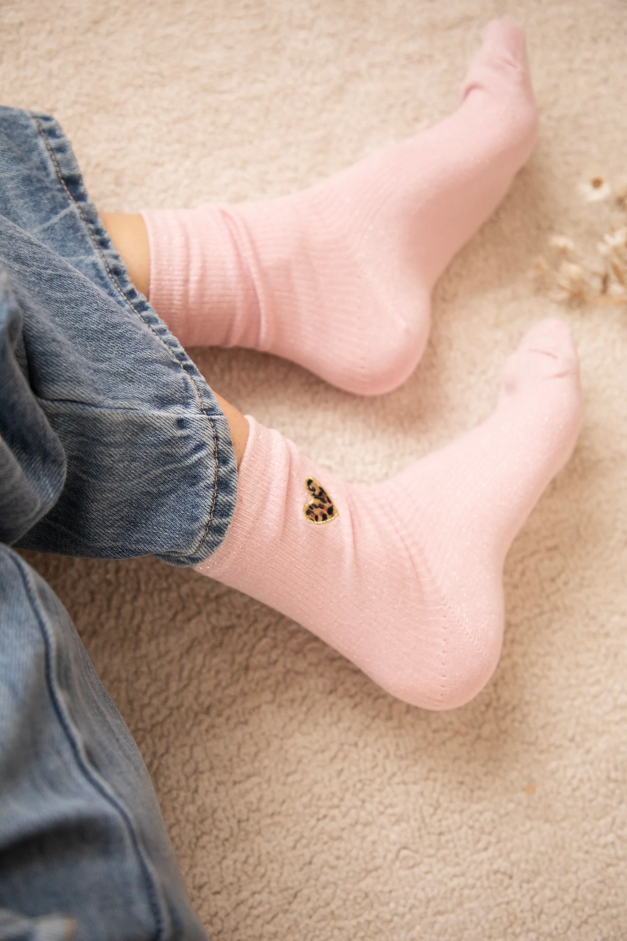 Shiny Leopard Love Soft Pink - Sokken - Image 5