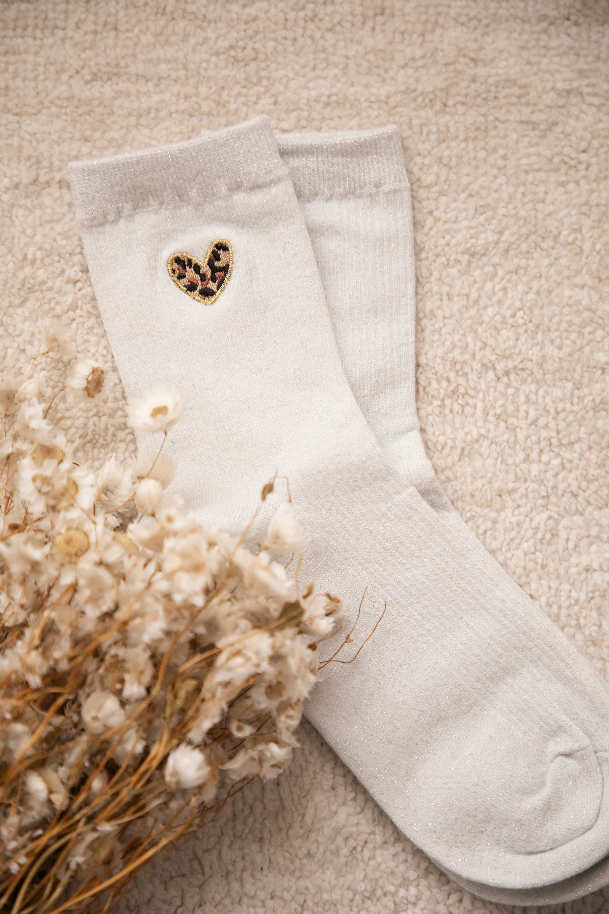 Shiny Leopard Love White - Sokken - Image 4